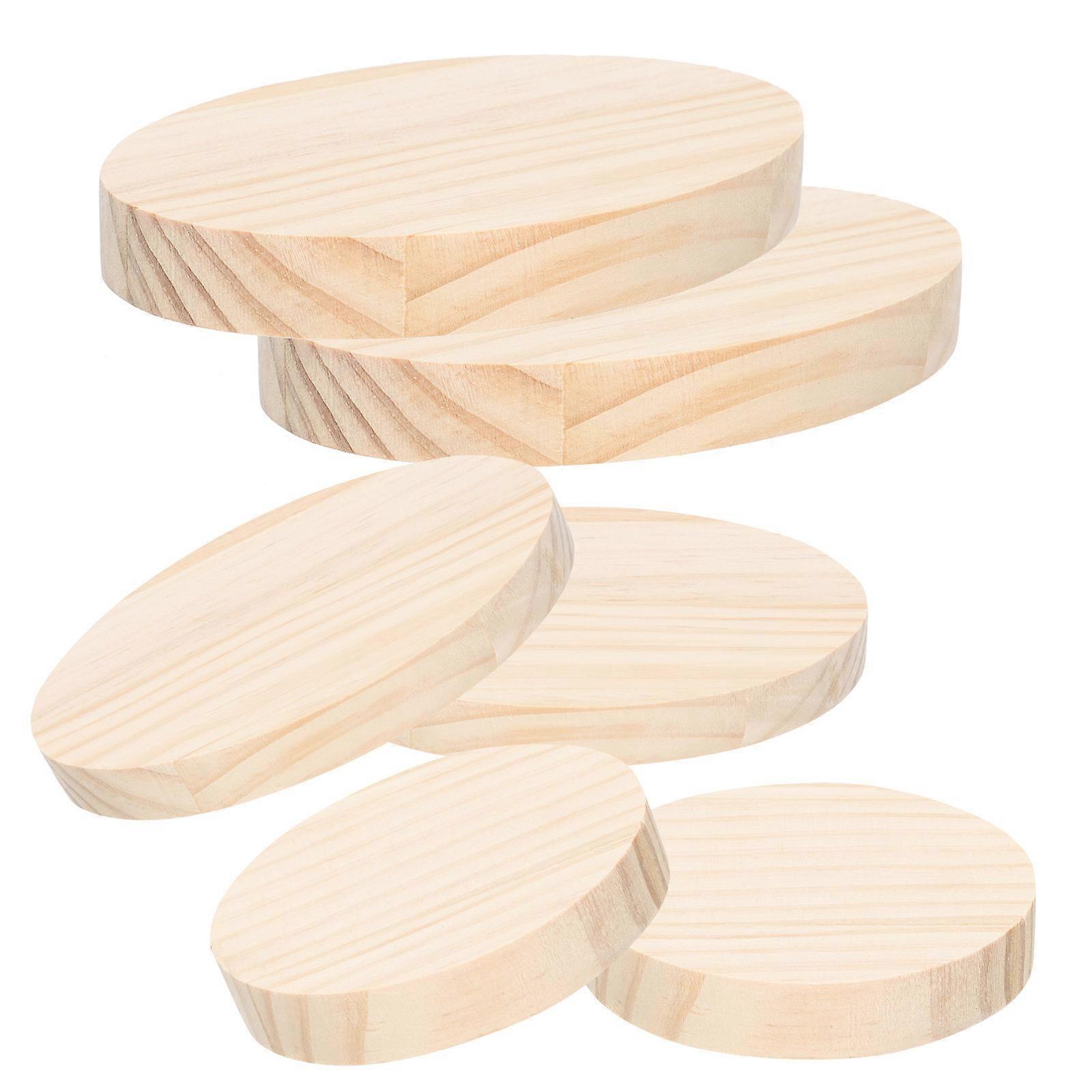 Wooden Plaques Figurine Holders for Craft Projects – Smooth Surface DIY Wood Bases for Painting, Display, and Handicraft Decoration – Lightweight,