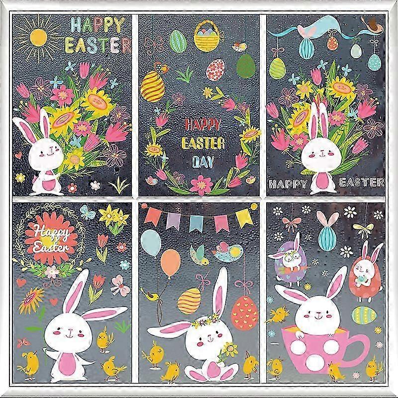 Easter Bunny Egg Glue Free Static Window Sticker