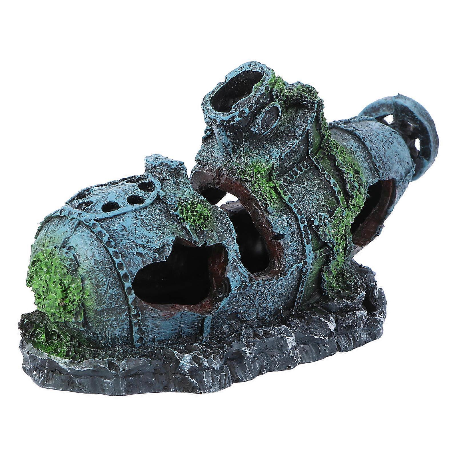 Aquarium U-Boot Wrack Aquarium Landschaftsbau Dekor Wrack U-Boot Form Verschiedene Farbe 1Pack