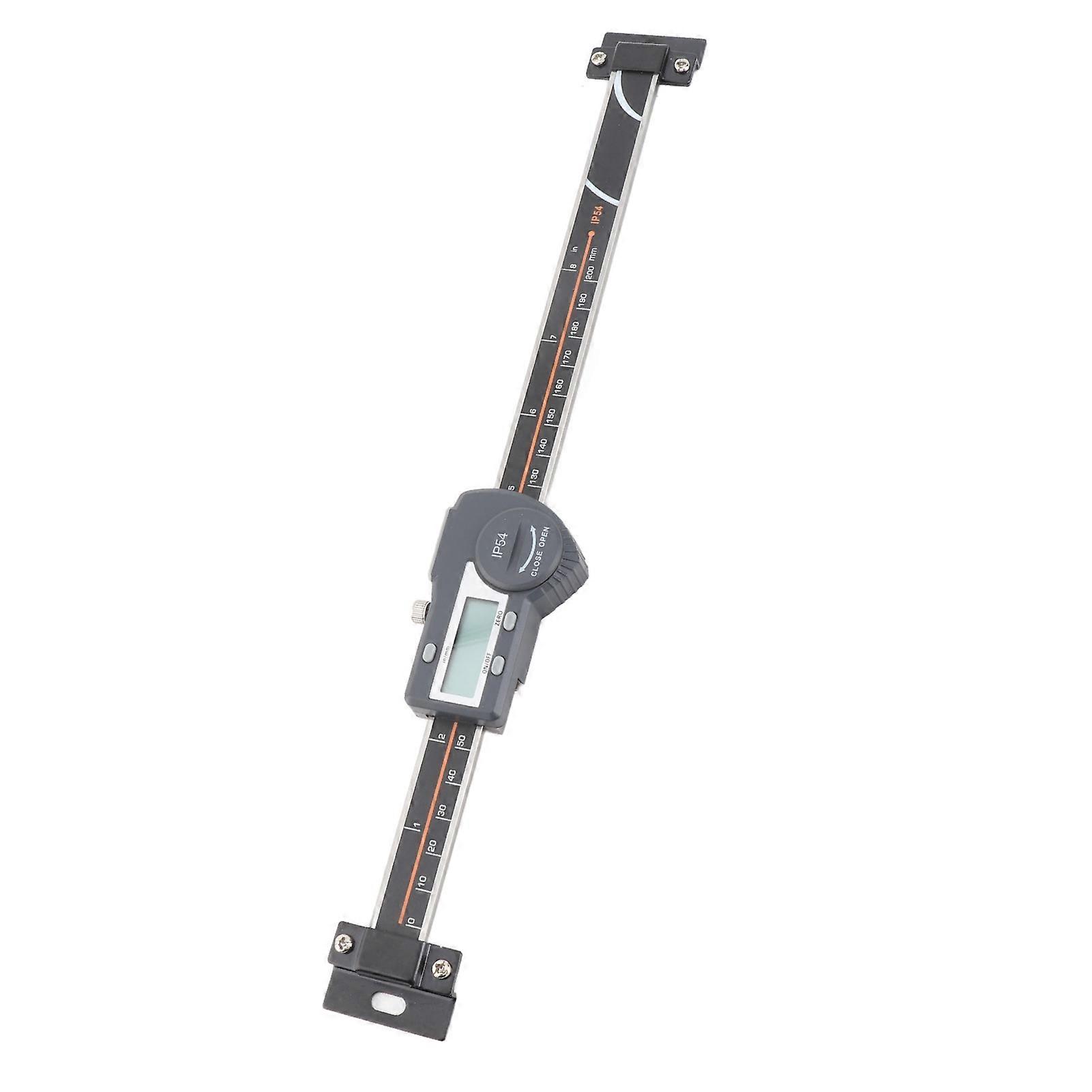 Qukaim Horizontal Linear Scale Digital Vernier Caliper, IP54 Horizontal Measuring Tool with LCD Display, ZERO Reset, Data Hold, 200mm / 0.0-7.9in,