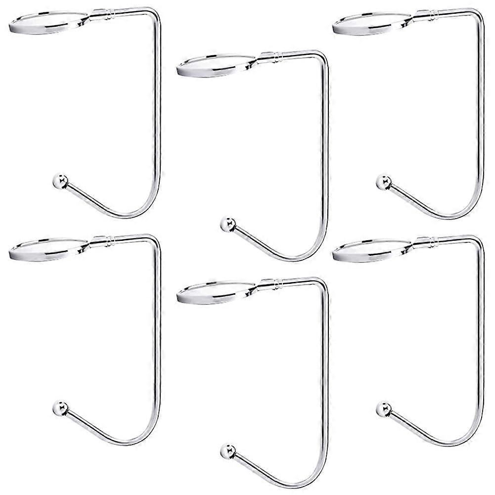 Christmas Stockings Holder Set of 6, Non-Slip Adjustable Coat Hooks, Handbag and Bag Holders for Christmas Decor