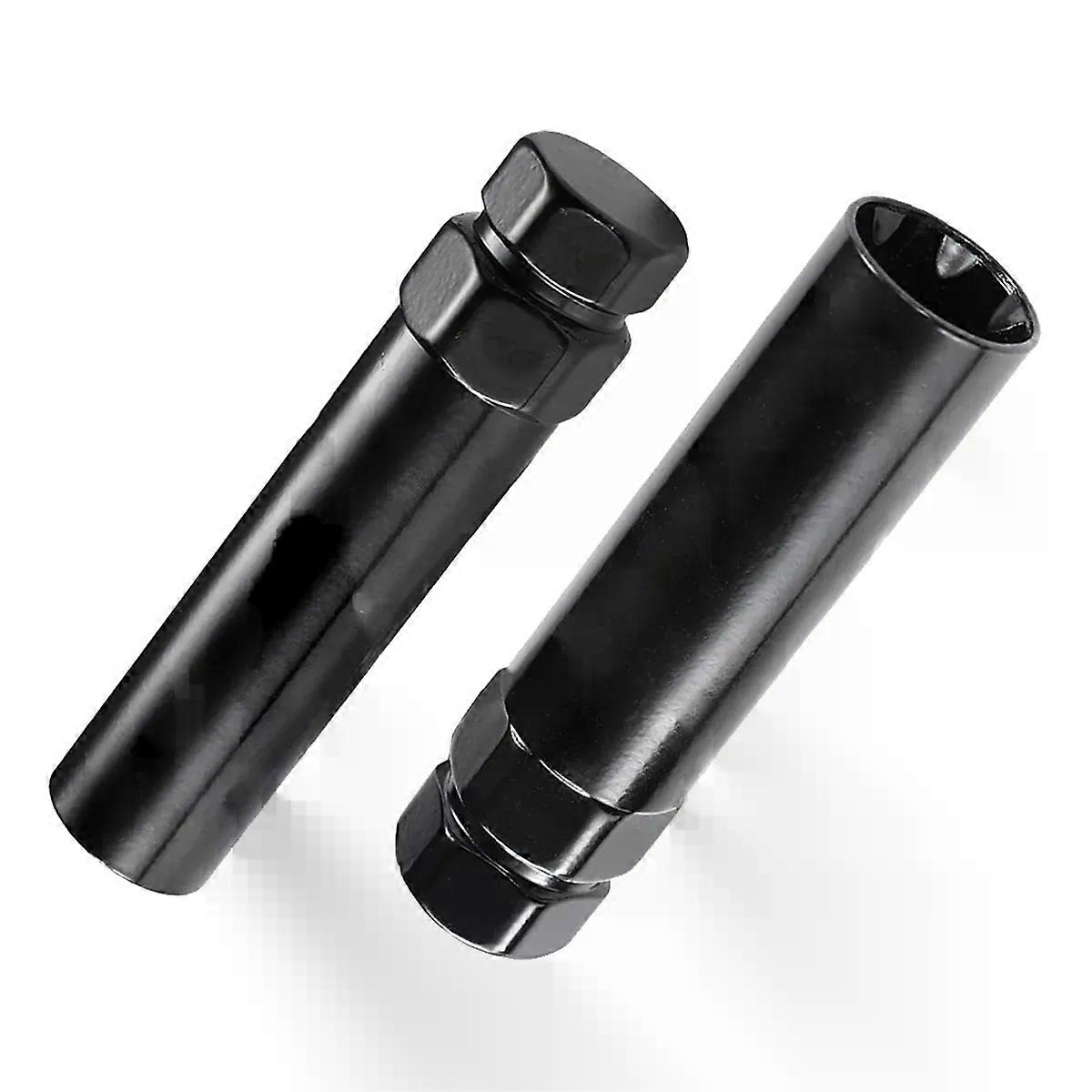 7 Spline Lug Nut Key 6 Spline Lug Nut Socket Removal Tool 2 PCS Dual Hex Drive Aftermarket Wheel Lock Key Replacement