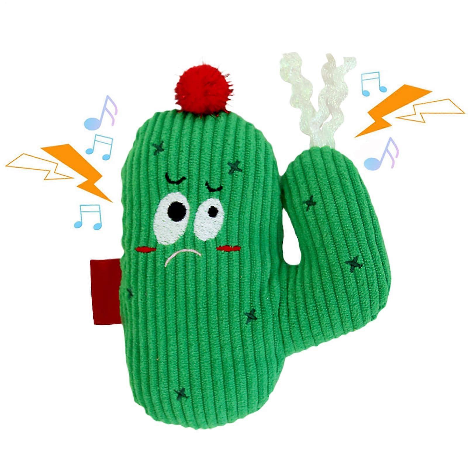 Plush Bite Cat Toy – Soft Cactus Chew Toy for Cats | Interactive Indoor Pet Companion in Green Color