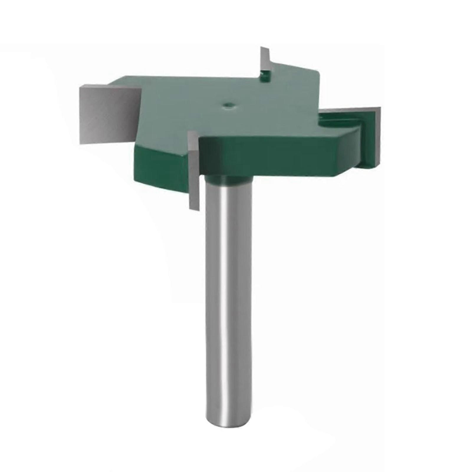 Woodworking Router Bit 1/4in Shank 4 Blade Carbon Steel Frame Molding Bit Suitable for Carpenters Dark Green 1-3/4in