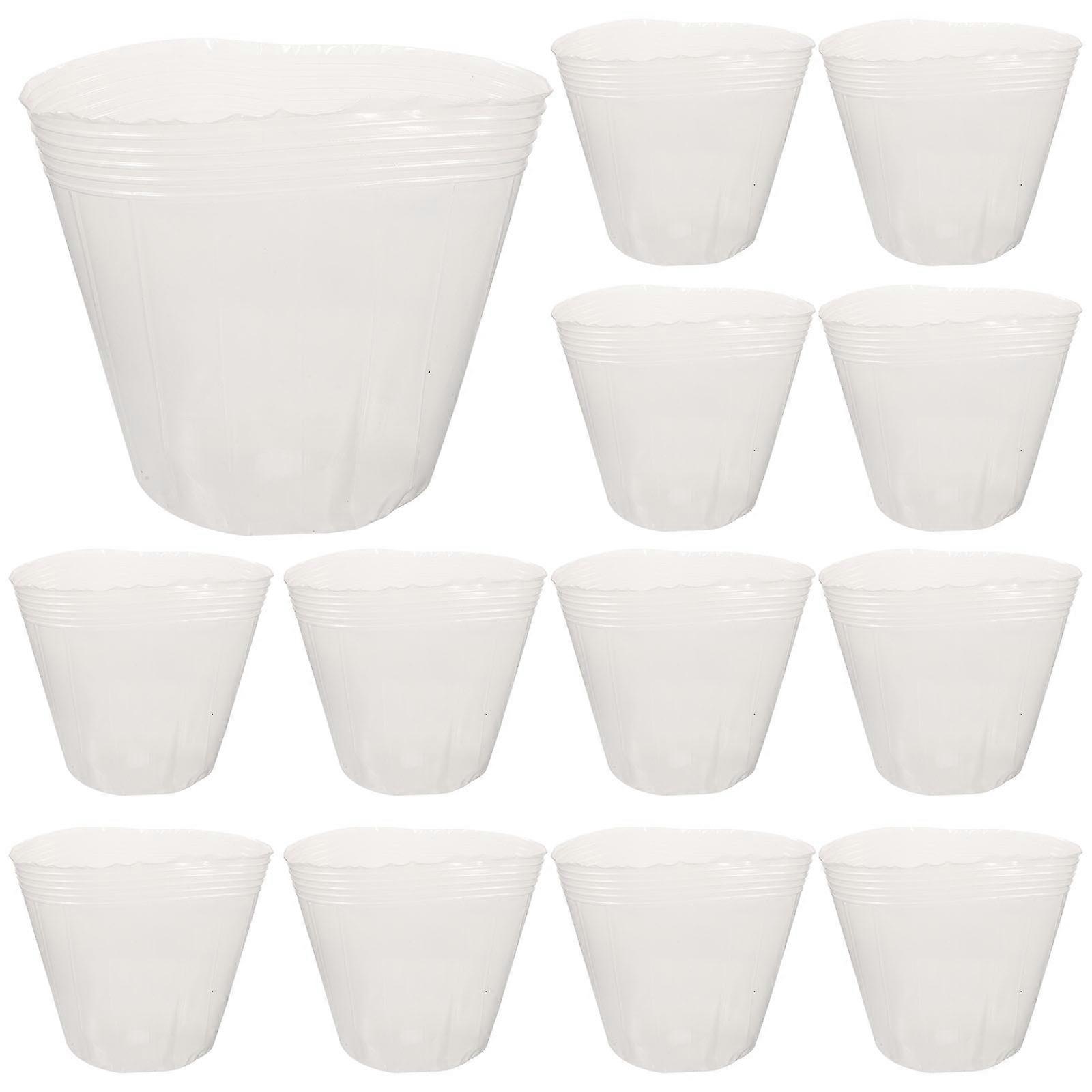 Plastic Garden Pot Liner for Storage 10Pcs Transparent Planter Inserts