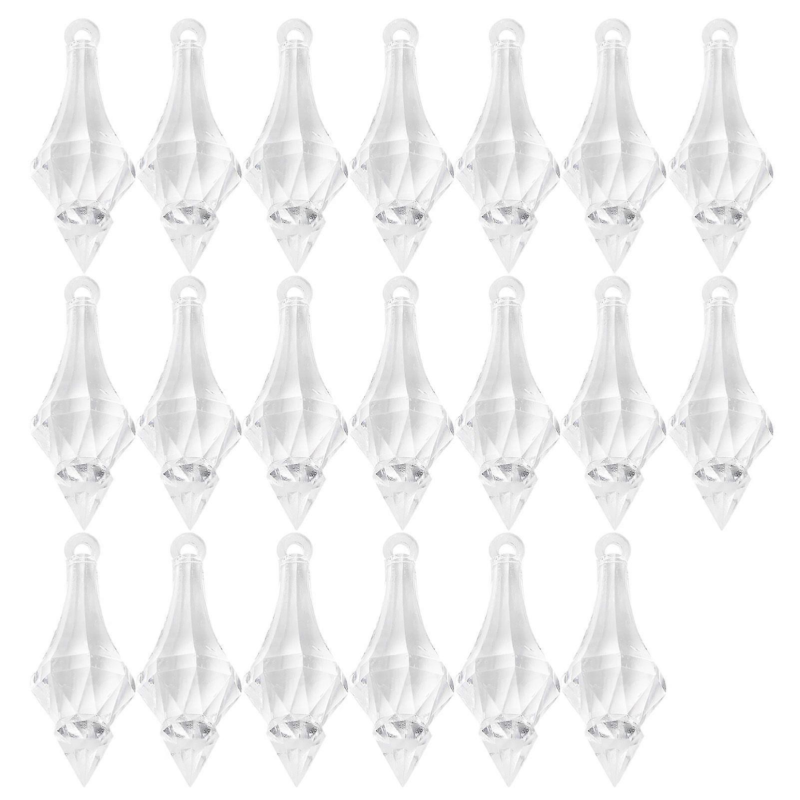 2025 أحدث طراز 20 قطعة أكريليك مدبب حبة قلادة كريستال DIY هوليداي هوم