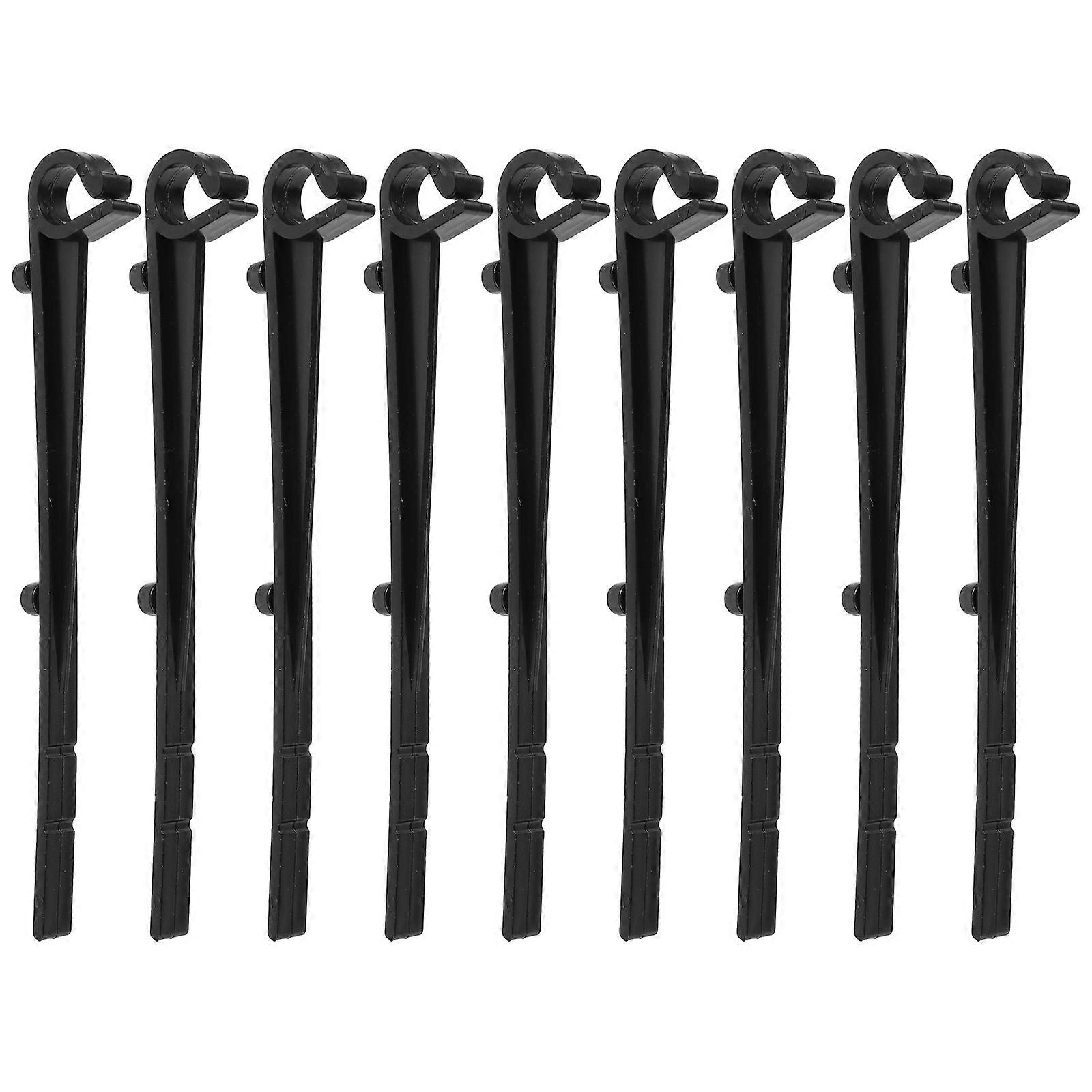20pcs Black Plastic Gutter Guard Clips for Secure Attachment, Strong Support, Durable Fixings for Brush and Versatile Use