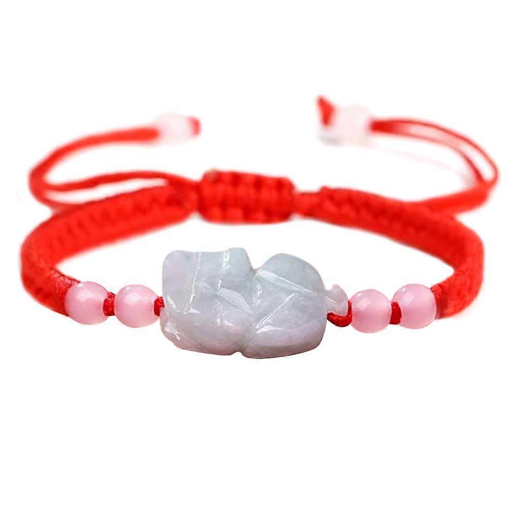 Red String Jade Green Pendant Adjustable Bracelet Luck Protect