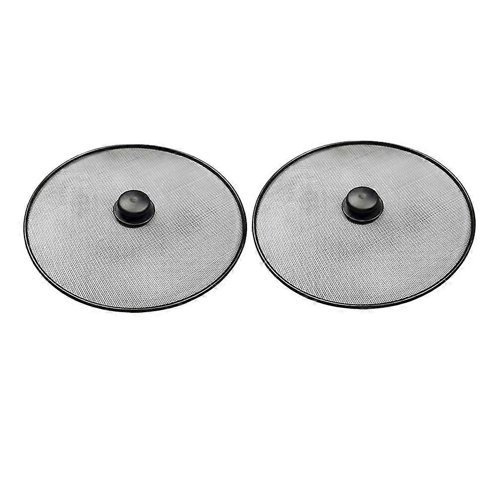 Oil Splatter Screen for Frying Pans Kitchen Splash Guard with Handle 2Pcs