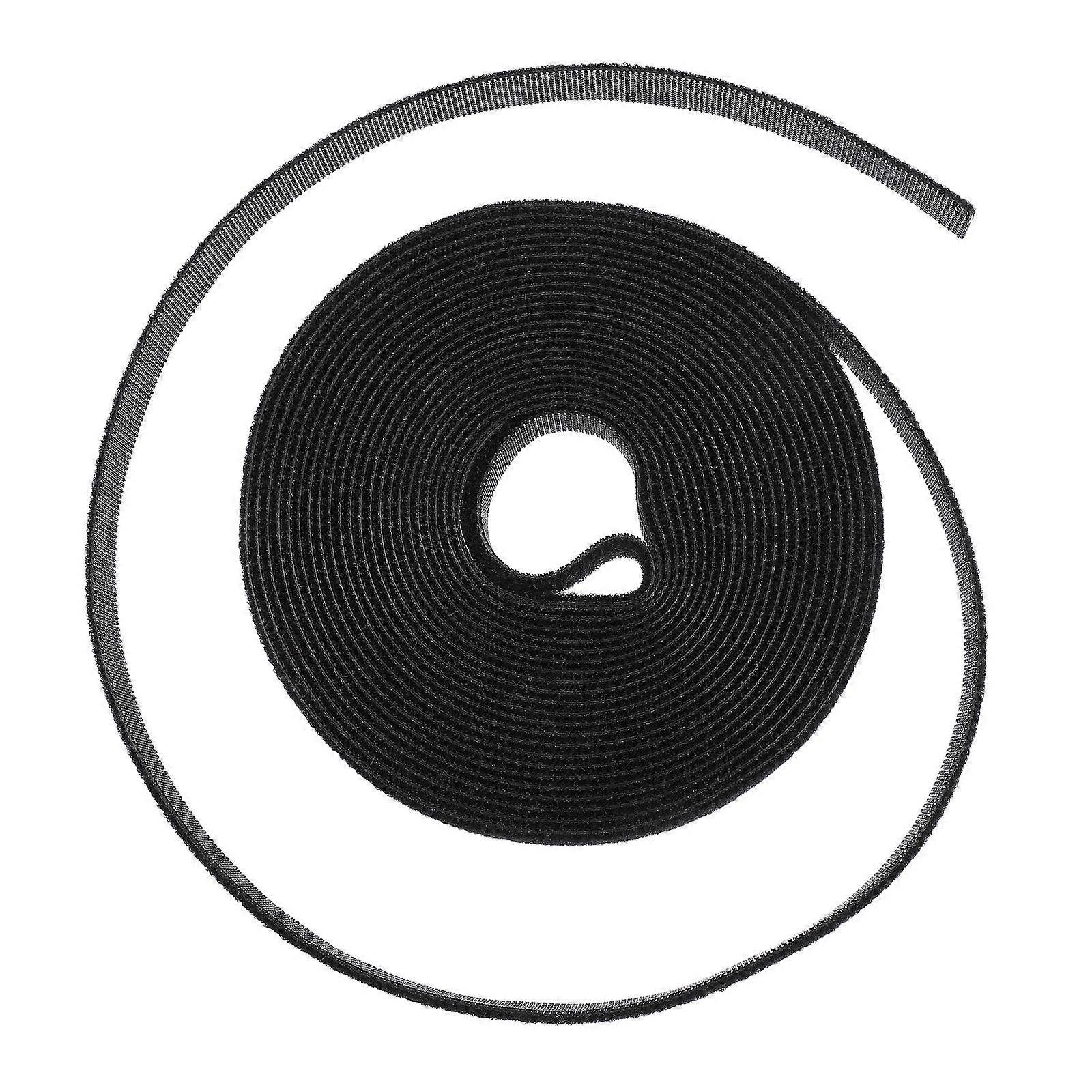 Wire Management Cable Ties for Organizing Electronics Home Users PP Material 5 Meters Black 1 Roll
