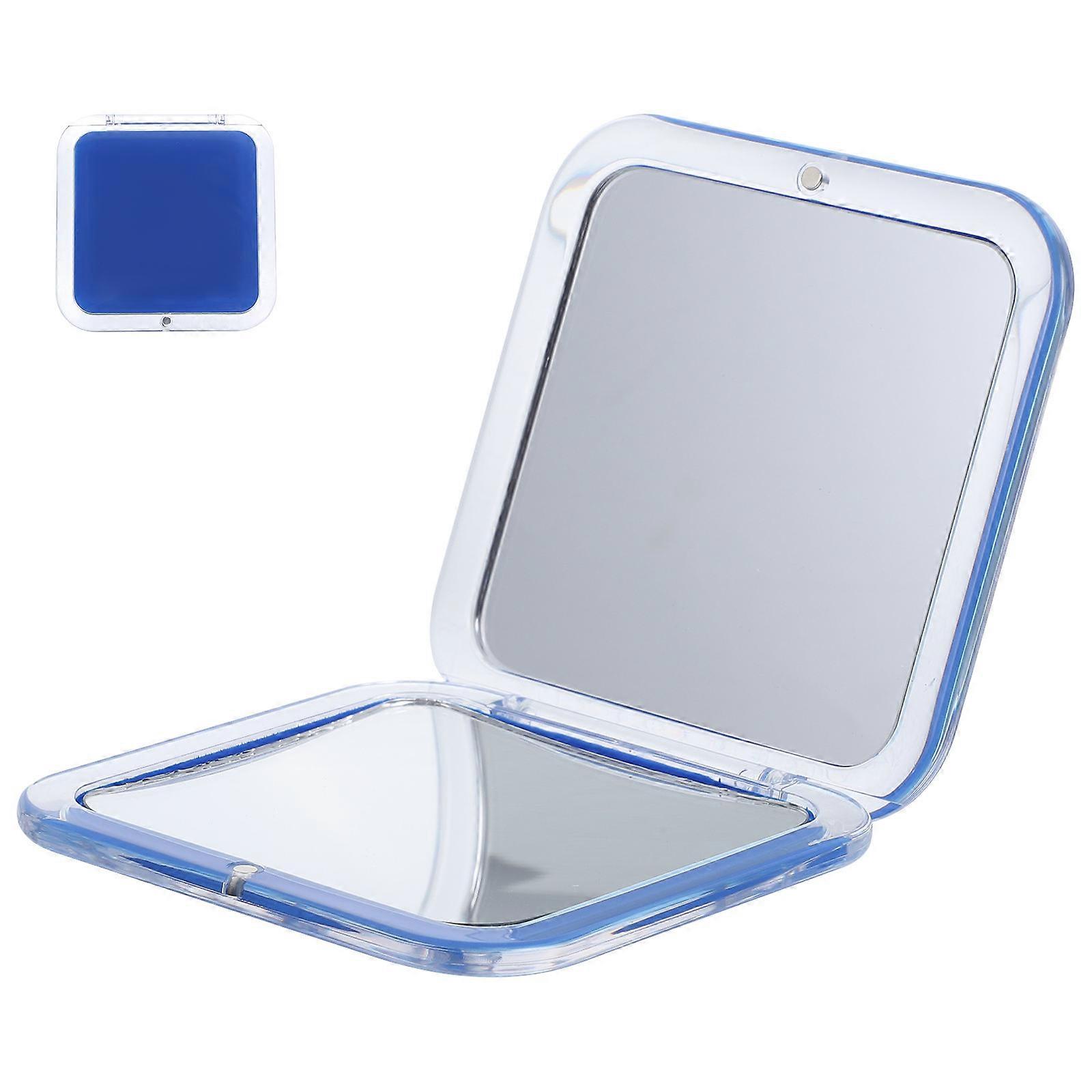 Hand Mirror With Magnification Folding Mini Magnifying Mirror Women 8.30X8.30X1.50cm Makeup Application 1Pack