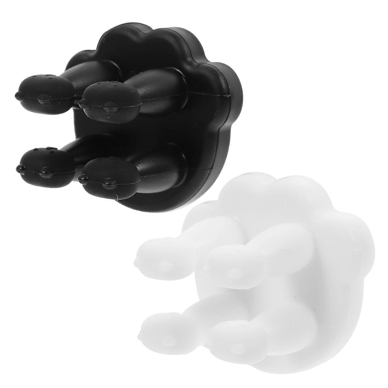 Water Drainage Quick Drying Toothbrush Holders Kitchen Storage Simple Design Black 2Pcs