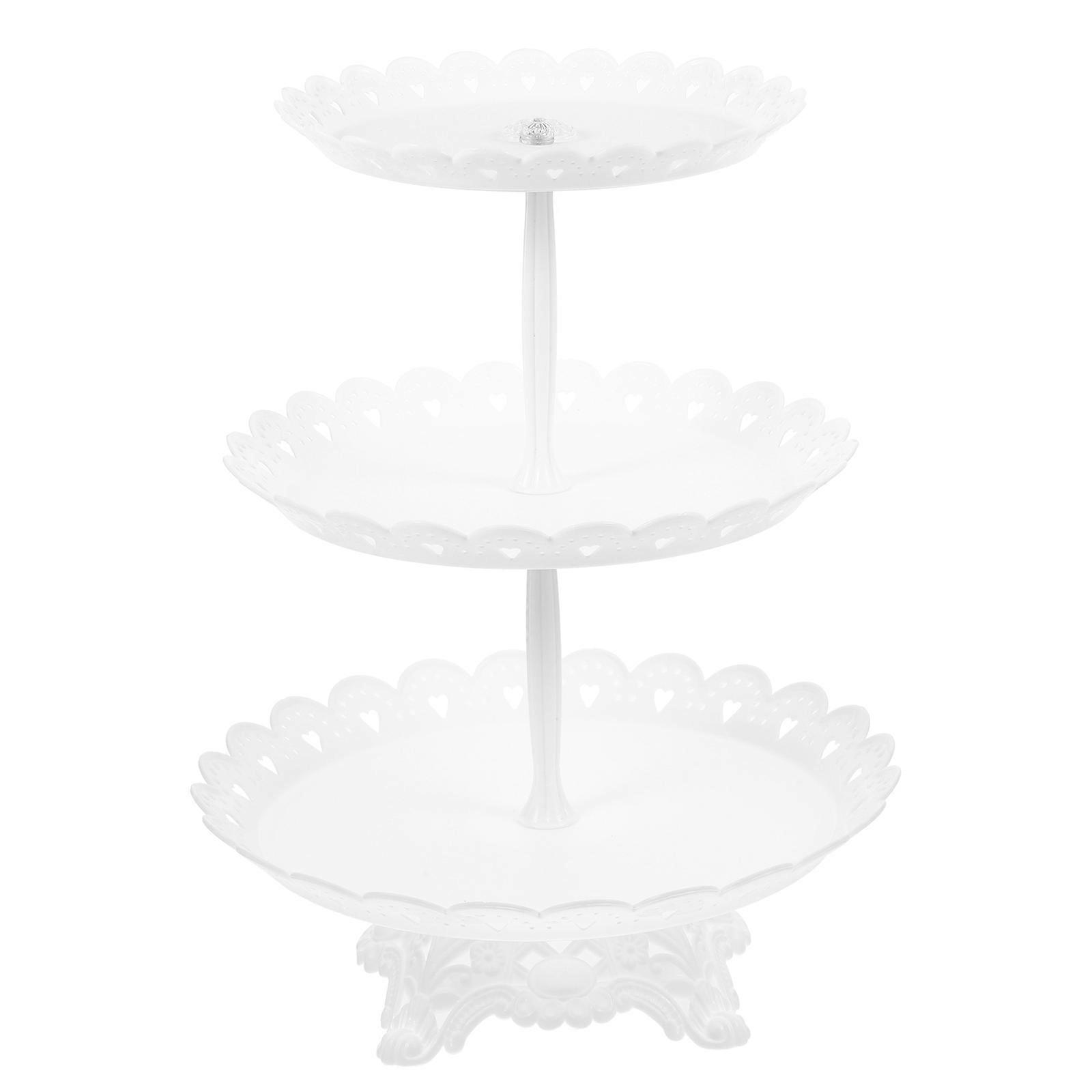 Tiered Tray Stand Multilayer Serving Tray For Banquet 33.5X26X26CM Disassemblable 1Set
