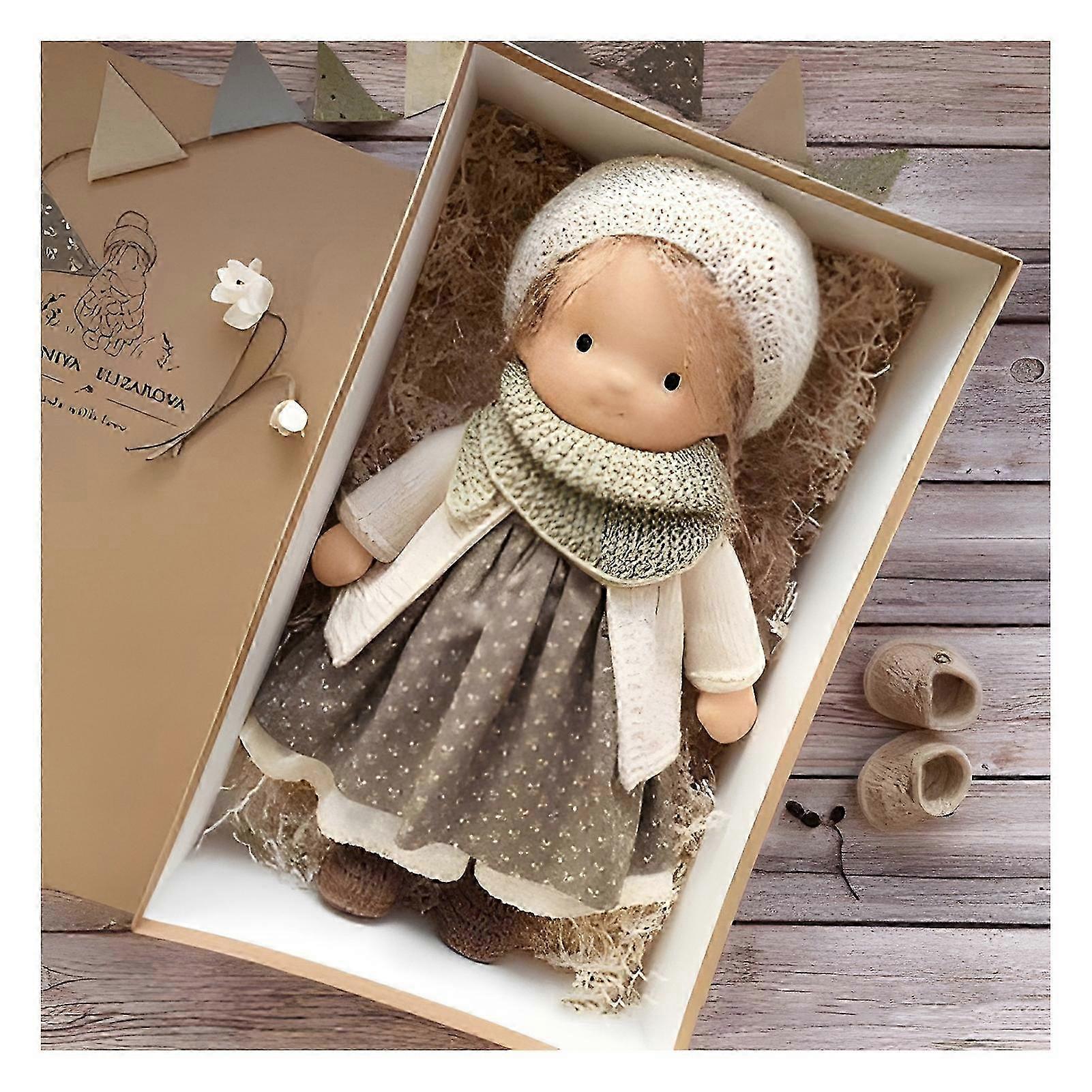 手作りウォルドーフ人形-ヴィンテージかぎ針編み、29cm