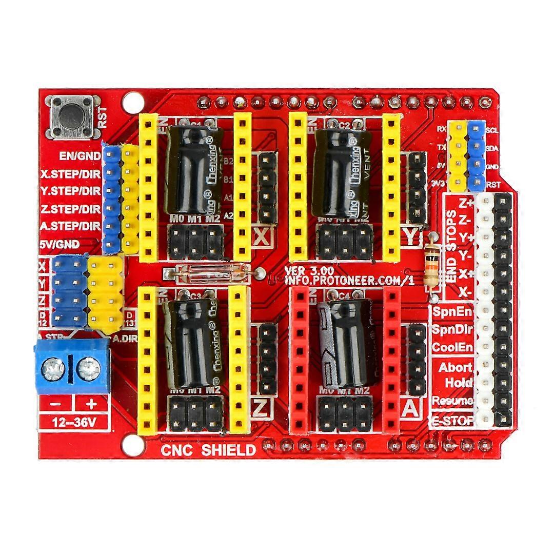 Rosfix Cnc V3 Shield Module for Arduino Uno – Integrated Drivers A4988 | Compatible with CNC machines, 3D printers