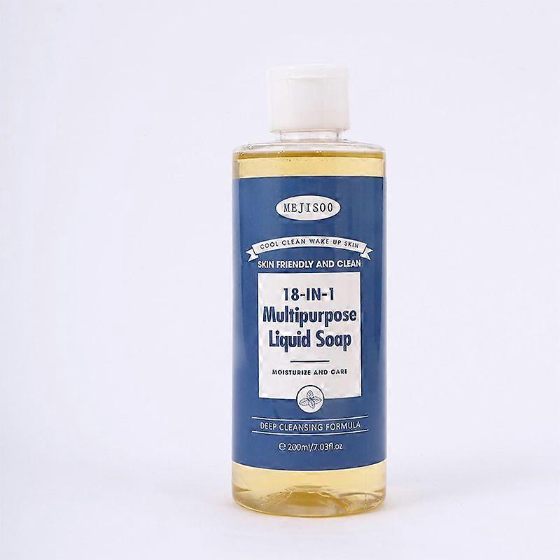 Peppermint Liquid Soap - 18-in-1 All-Purpose Cleaner with Invigorating Peppermint Oil - Gentle Cleansing for Body, Face, Home - Natural, Organic Formu