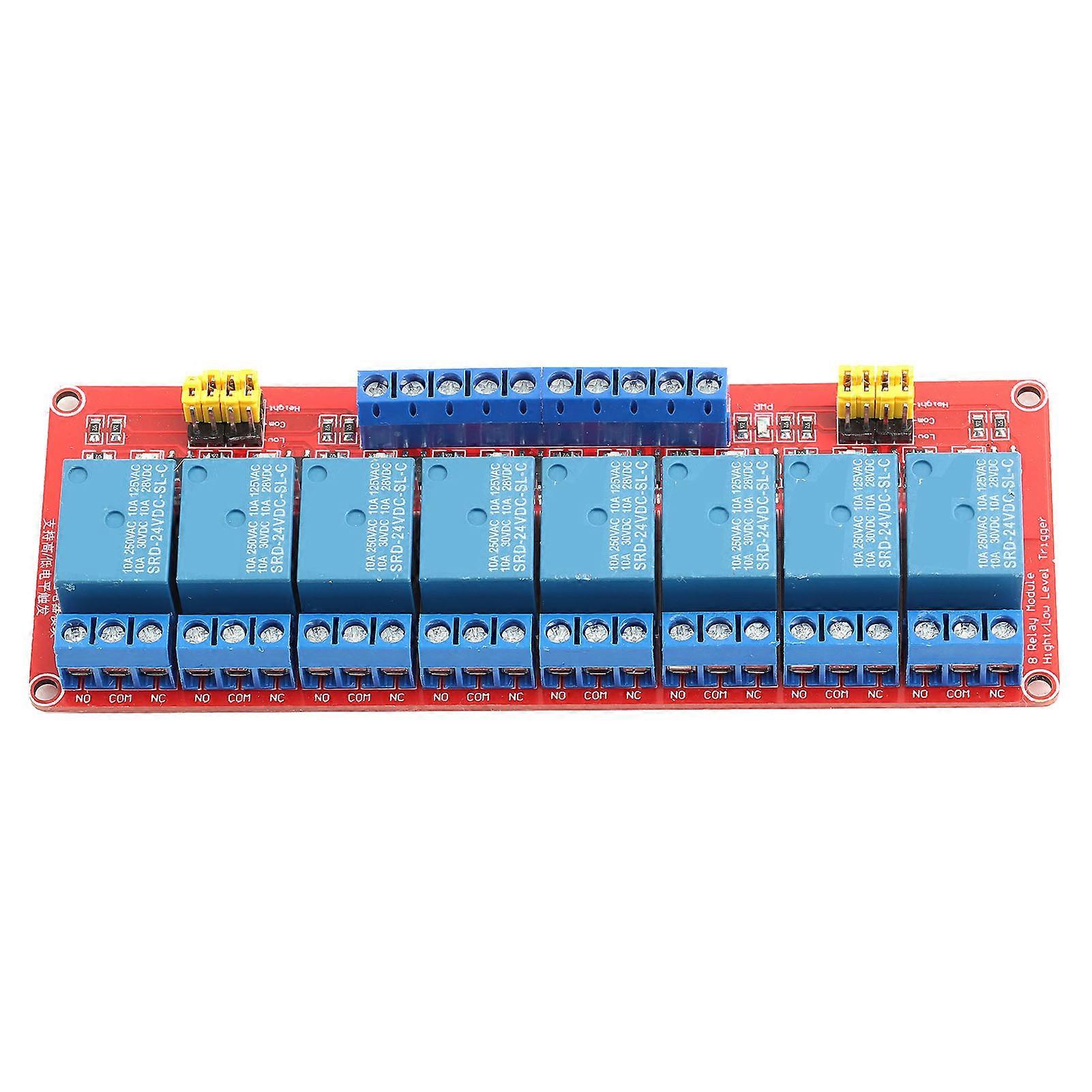 8 Channel Optocoupler Relay Module Board High & Low Trigger 24V