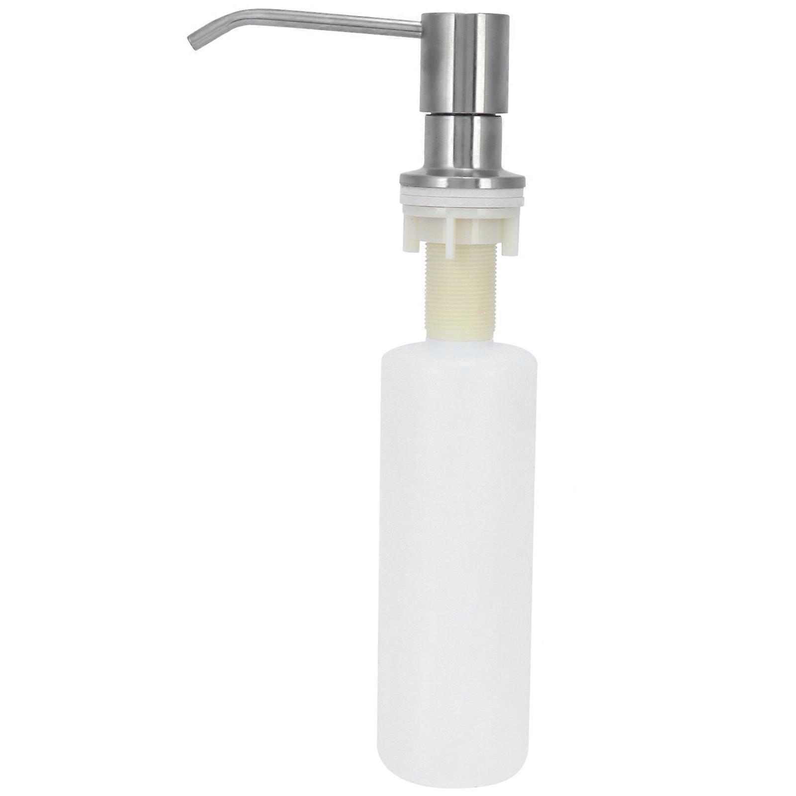 Kitchen Sink Soap Dispenser Brushed Refillable Reusable Lotion Pump Bottle Organizer