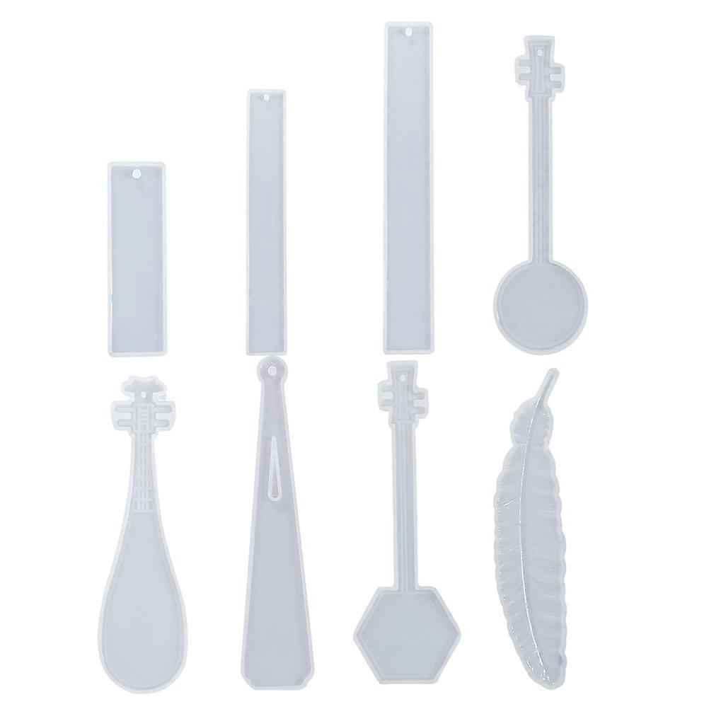 Transparent Silicone Jewelry Casting Mold Set for DIY Use 8pcs Various Shapes