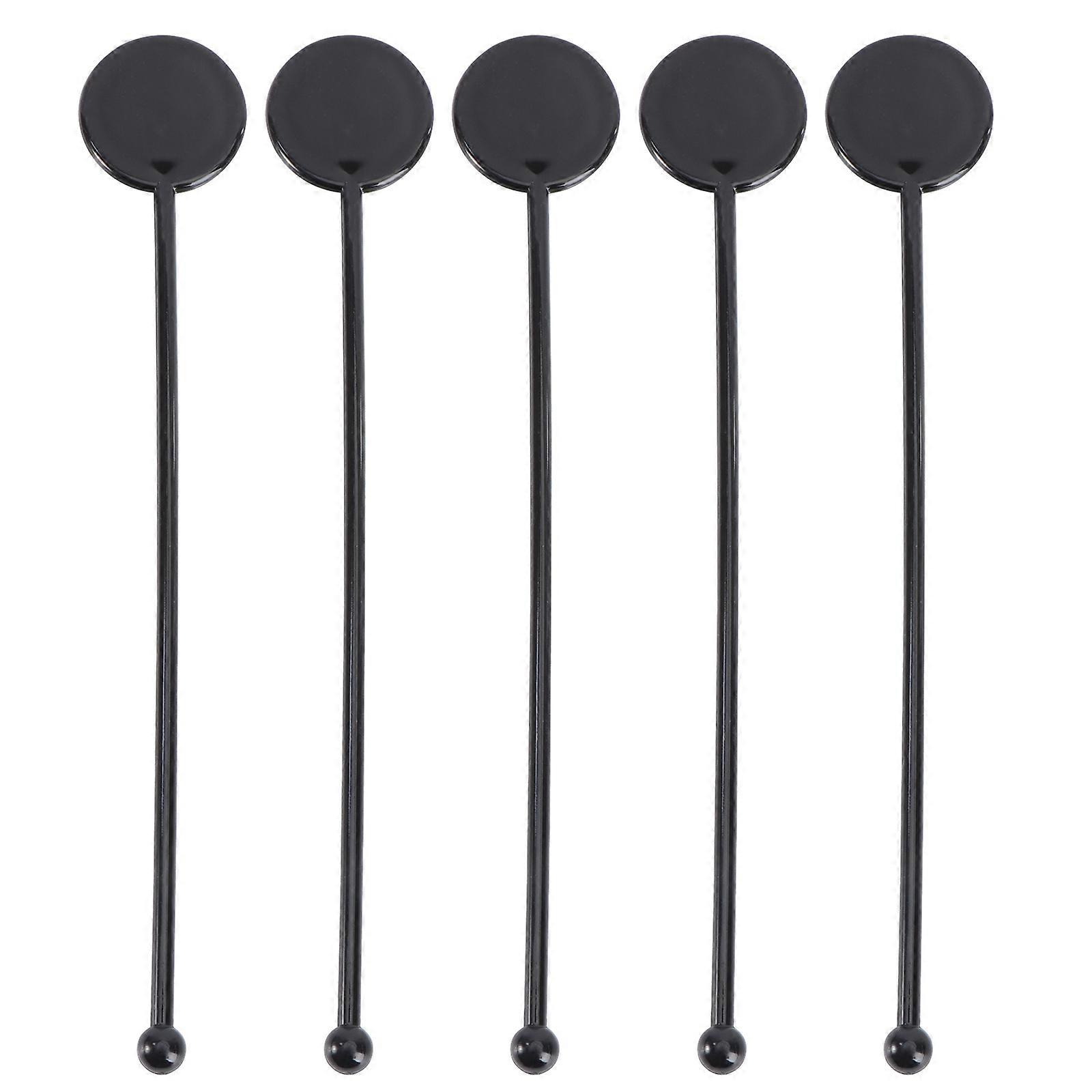 Drink Stirs Black Mixing Stick Home Use 18.00X3.00X0.50CM Bartending Accessory 100Set