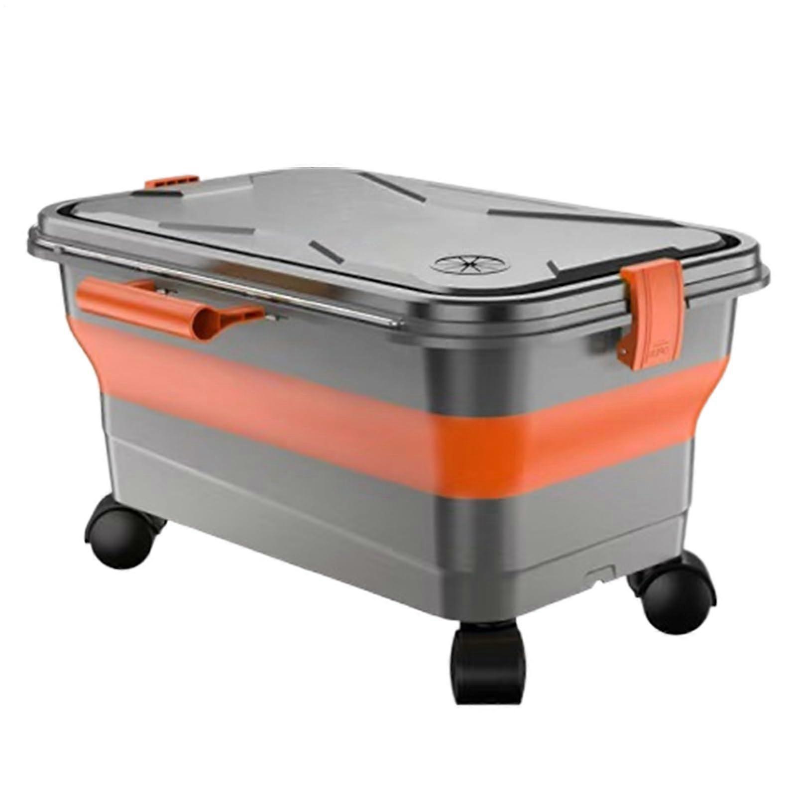 Water Tank for Car Detailing, 22L High Pressure Washer Container, Foldable Organizer with 360-Degree Rotating Wheels for Gardening and Outdoor Use