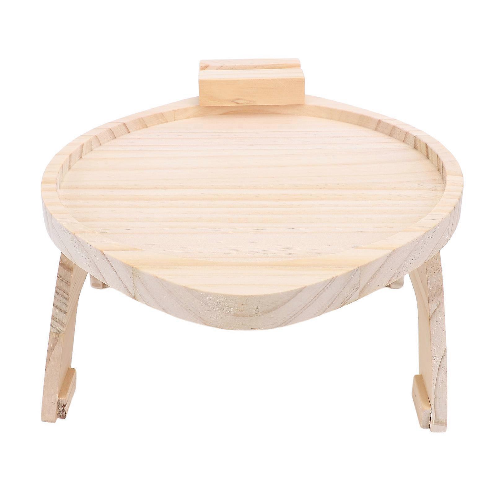 Sofa Armrest Tray with 360 Degree Rotation Phone Stand Metal Hinges Couch Arm Table for Food Drinks Snacks Remote Control