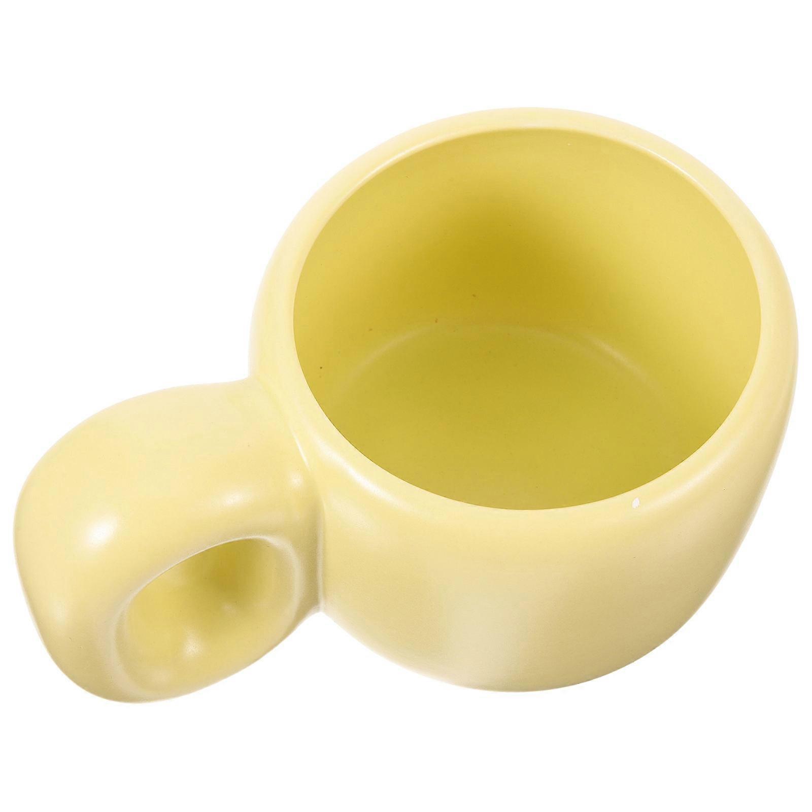 Fat Bellied Coffee Mug with Chunky Handle for Latte Art – Nordic Style Cup for Home & Coffee Shop Use