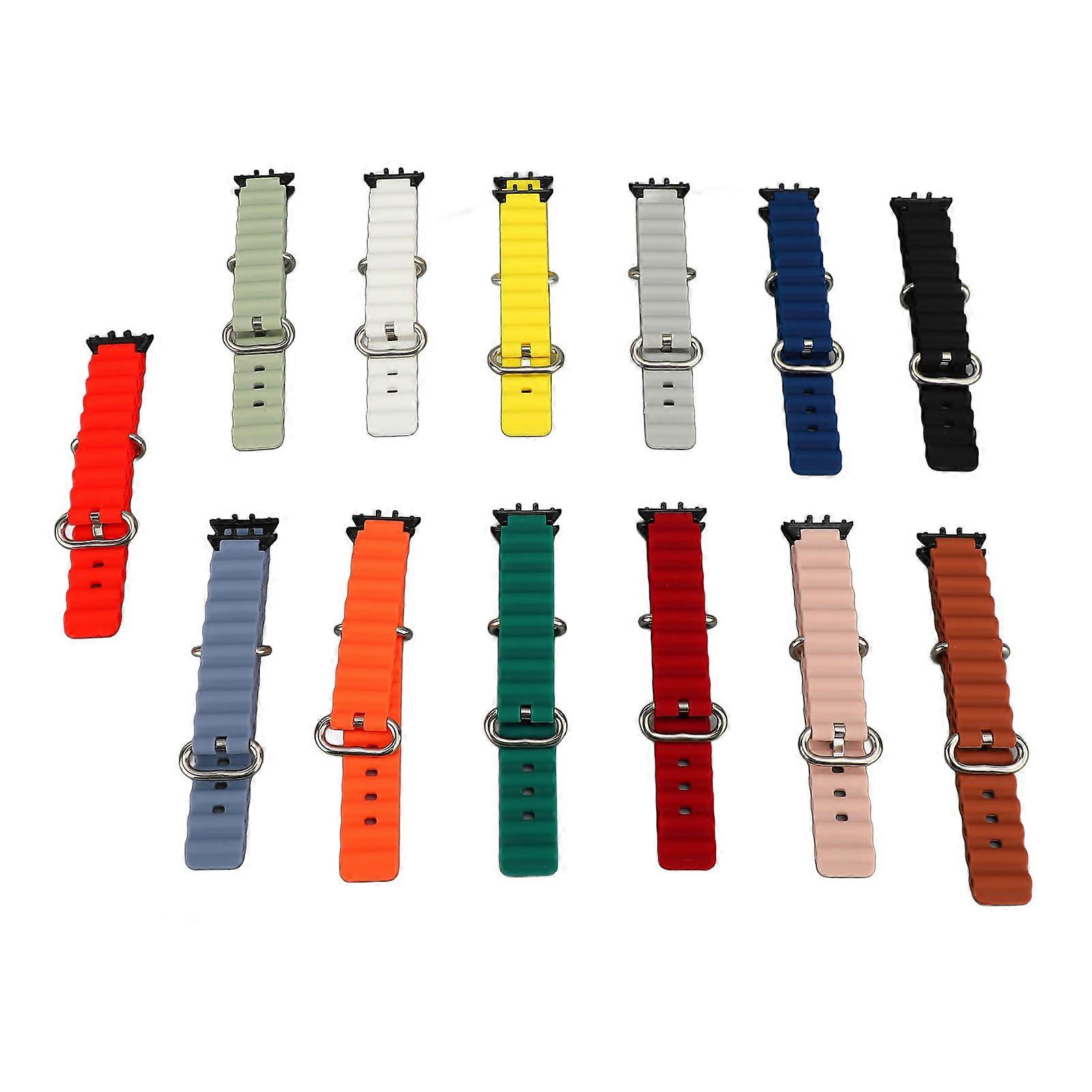 13pcs 12mm Replacement Watch Straps for Galaxy Fit3 SM R390 Adjustable Fit Soft Silicone Smart Watch Bands for Women