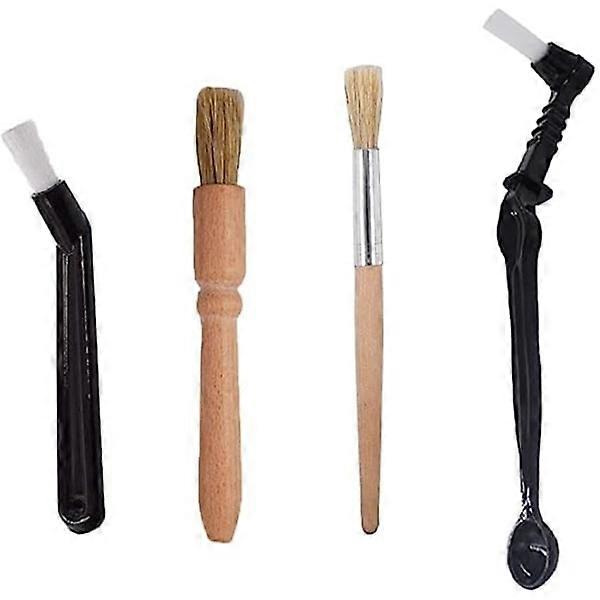 Set of 4 coffee brushes for espresso machine cleaning