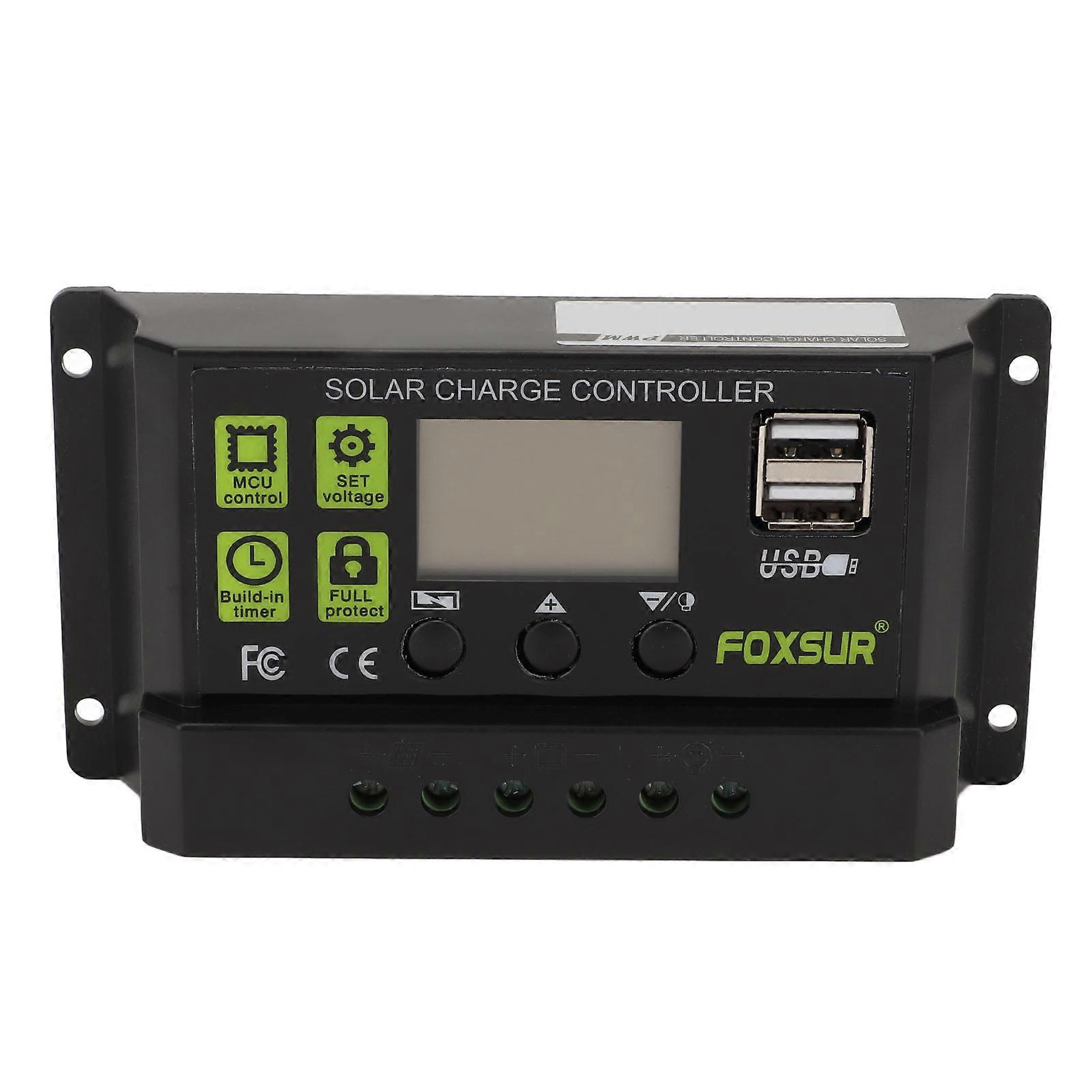 Solar Charge Controller PWM Digital Display Self Check Solar Panel Intelligent Regulator 30A