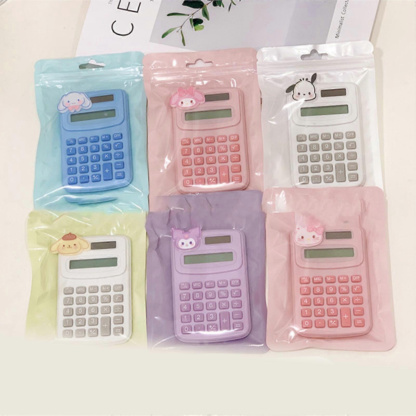 Cartoon Calculator Multifunctional Handheld Small Pocket Calculator with LED Display for Desktop Office School Home Type 5