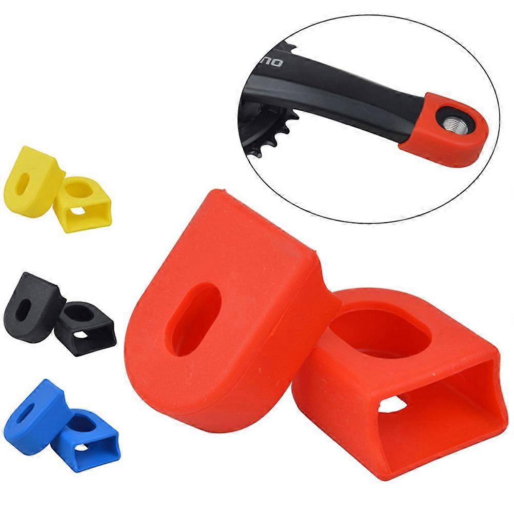 Crank Arm Case in Red Made of Silicone for Bike Use Protects from Damage Fits Most Bikes 6PCS