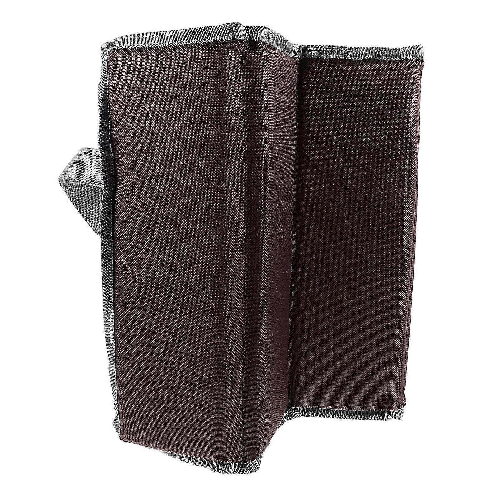 Camping Mat Lightweight Foldable Oxford Cloth Coffee Color Perfect for Outdoor Use 27.5x19.6in