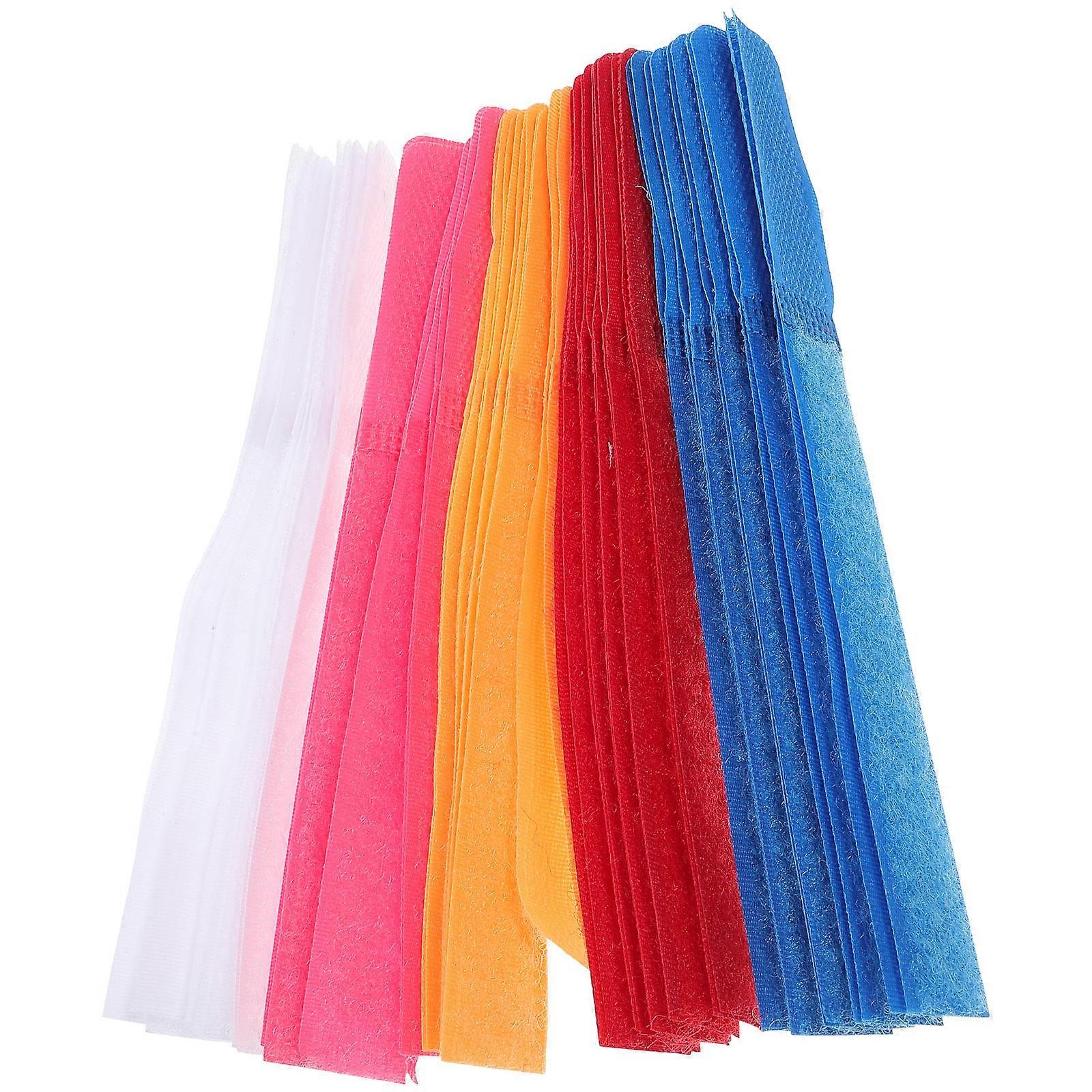 Cable Organizer with Hook and Loop Design for Home Use Made of Polyester Assorted Color 50pcs