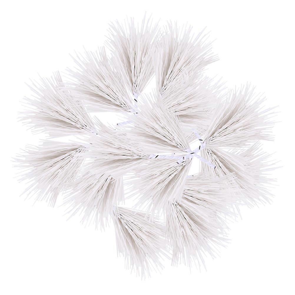 50pcs Artificial Pine Needle Decorations White PVC Wire Simulation for Christmas DIY Party Supplies Garland Wreath Home Decor