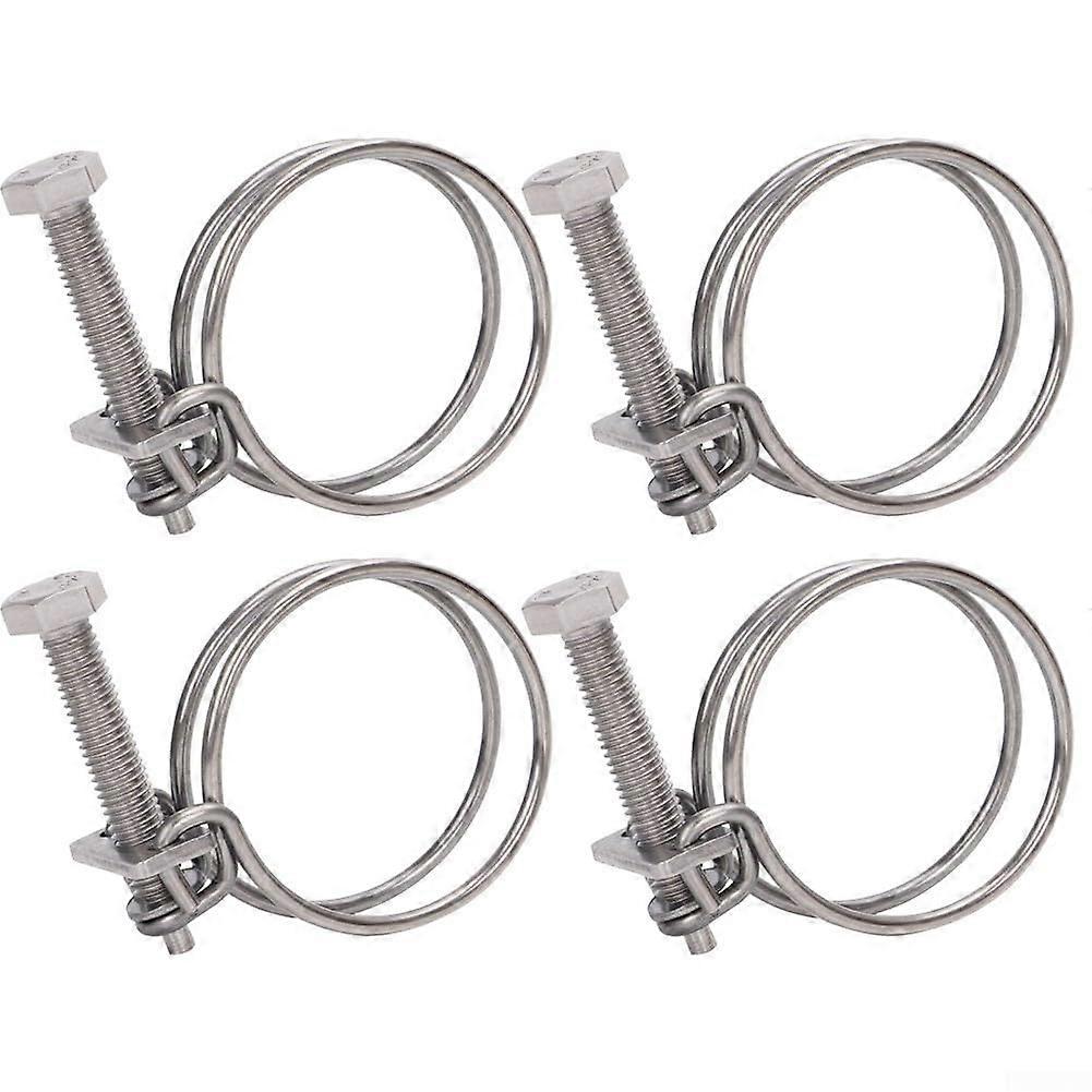 304 Stainless Steel Wire Hose Clamps 31-35 mm Size Slim Design Durable for Efficient Use in Various Applications