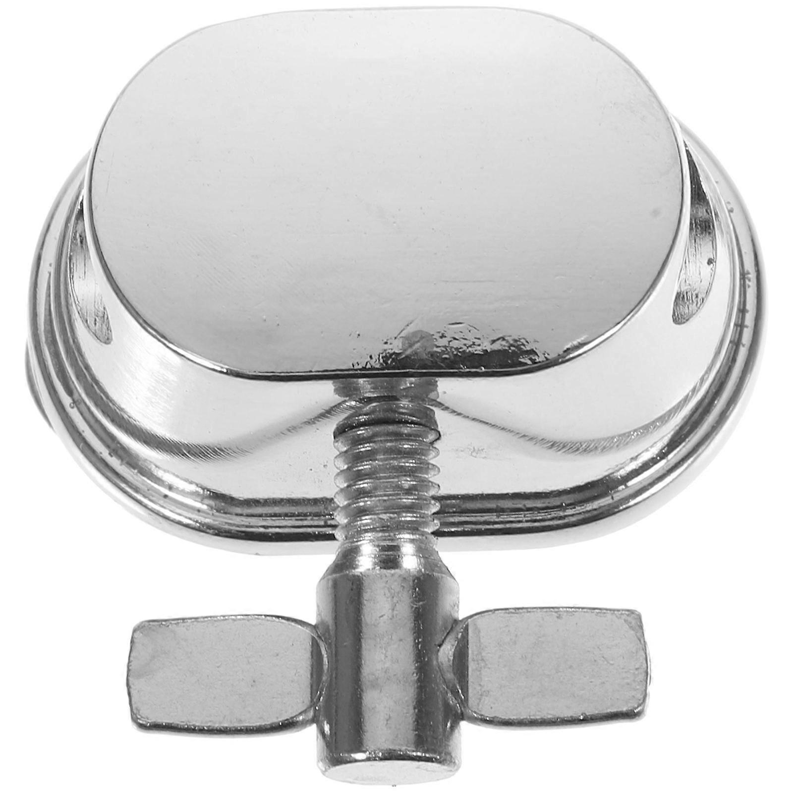 Tom Drum Mount Bracket Silver Plated Iron Height Adjustment Practical Design 1Pack