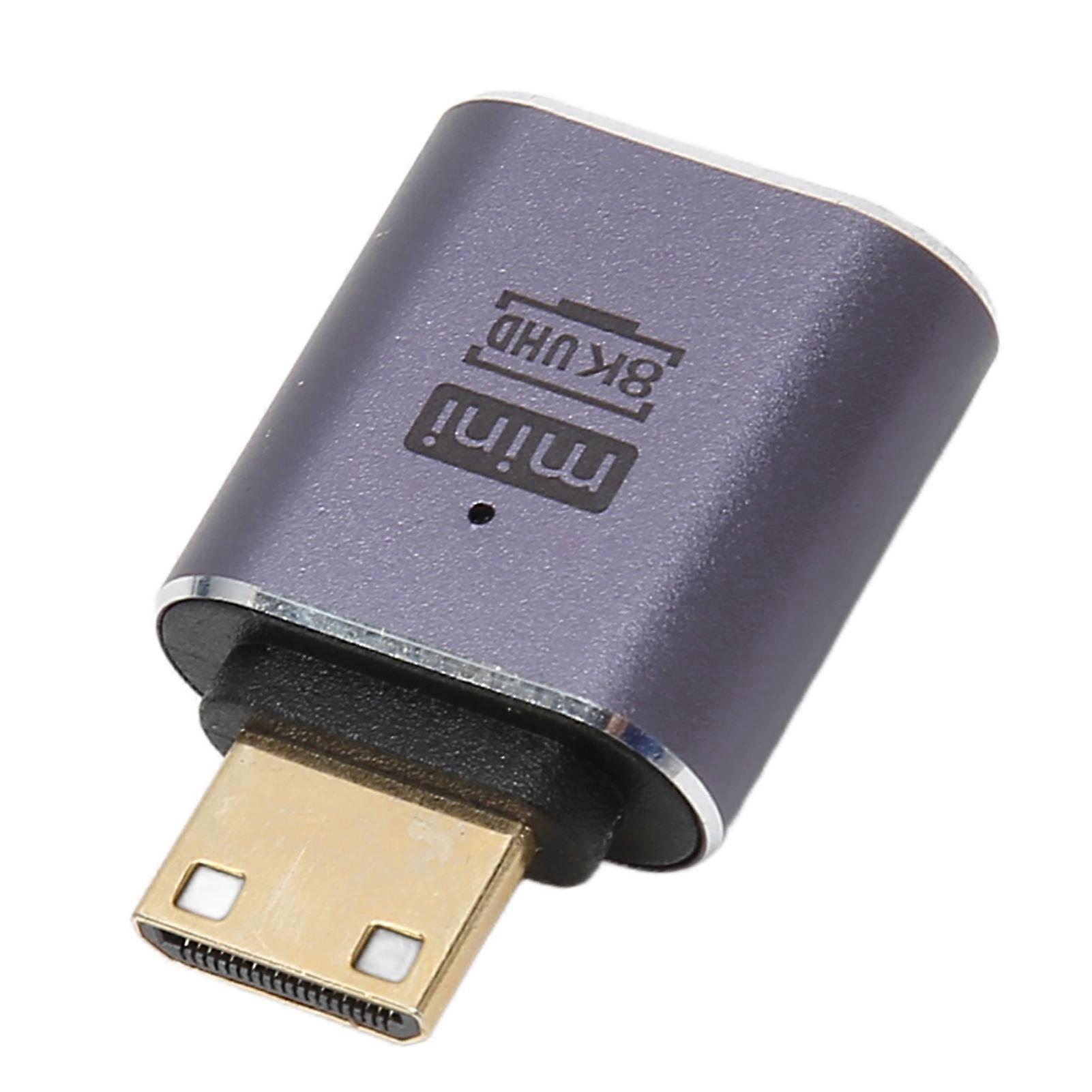 Type C HD Multimedia Interface Connector Male to Female Support 8K 60Hz 4K 120Hz Adapter with Indicator Lamp for Office 