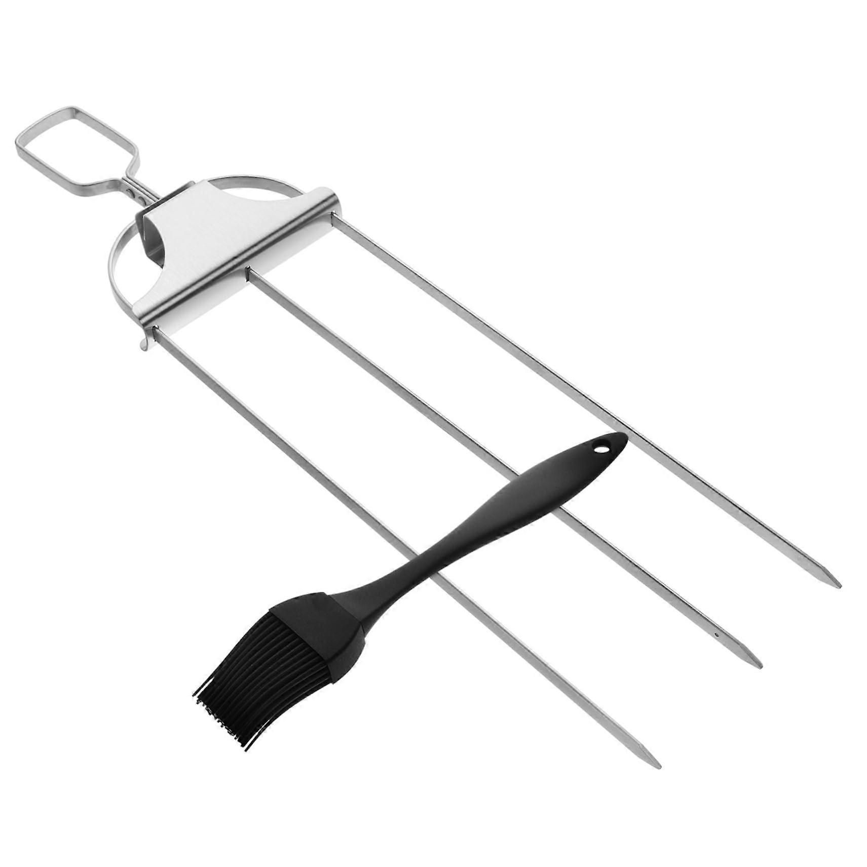 Stainless Steel BBQ Skewers, Easy to Clean, Sturdy Metal Skewers for Kabob
