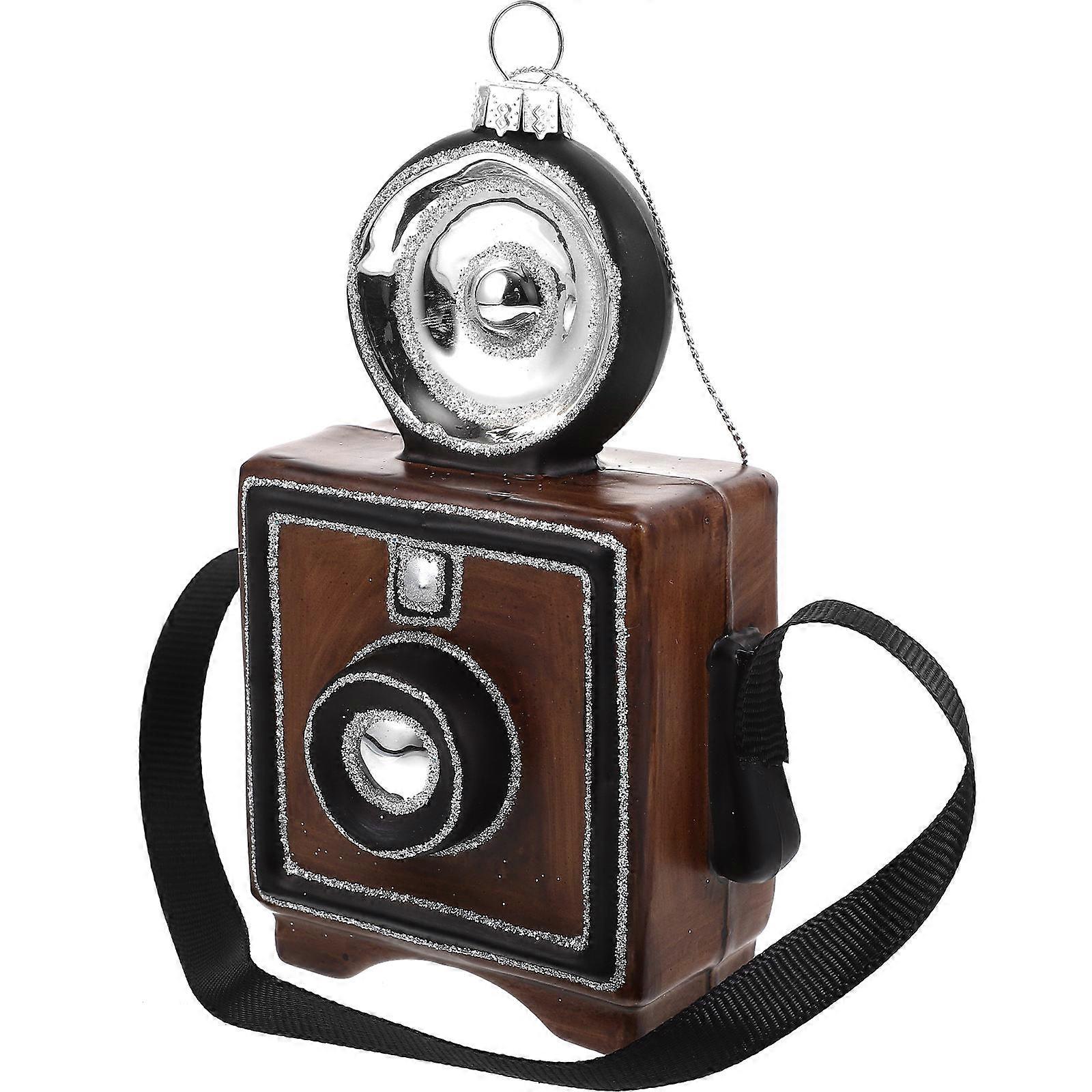 Christmas Camera Ornaments, Vintage Camera Model Xmas Tree Hanging Pendant Decoration Camera Photo Booth Props