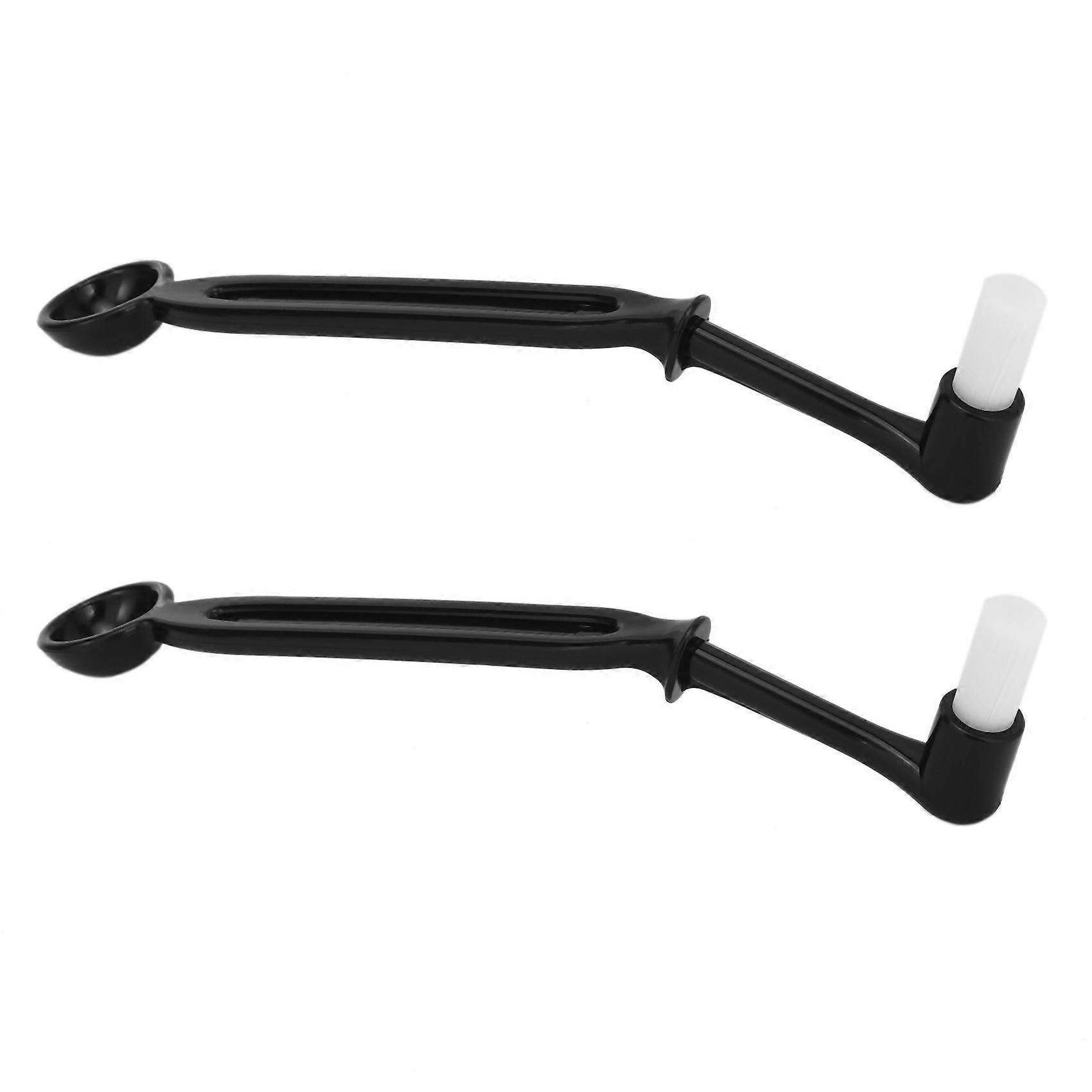 2X 2 in 1 Coffee Machine Grouphead Cleaning Brush Spoon Angled Detergent Scoop
