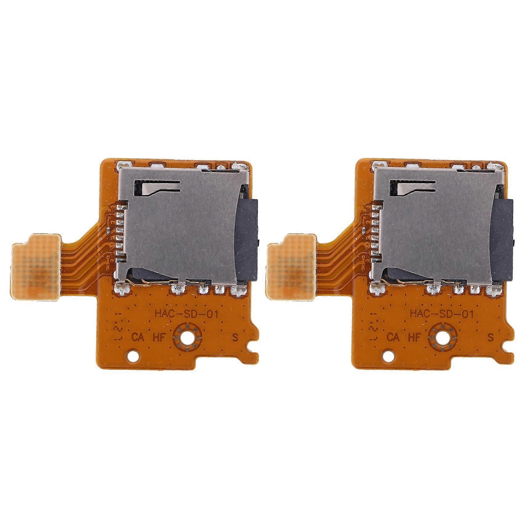 2X Micro-Sd Tf Card Slot Socket Board Replacement For Console Card Reader Slot Socket