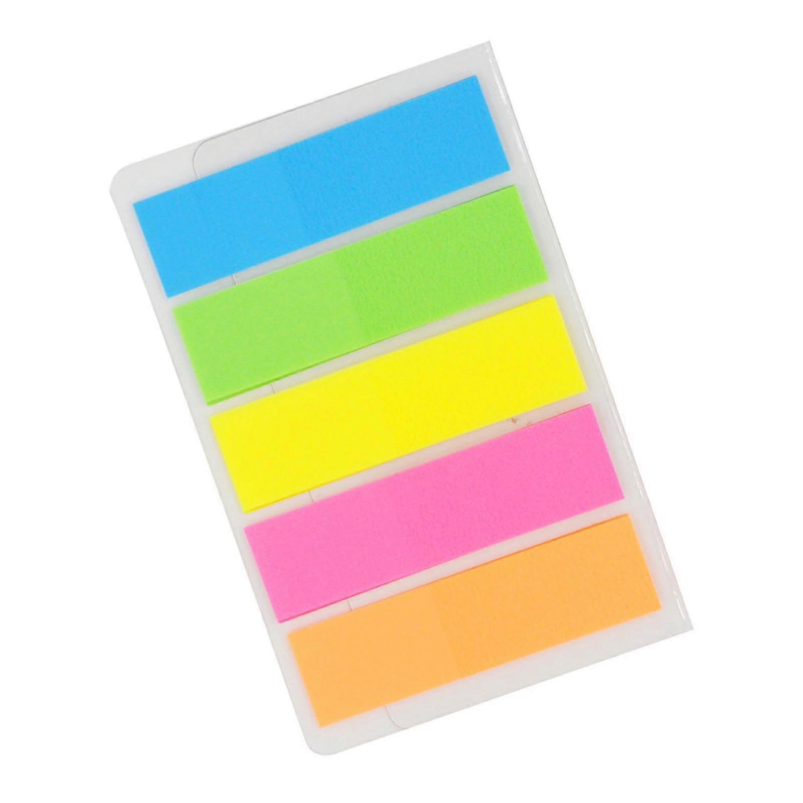 2025 Page Markers Fluorescent Film Transparent Book Tabs Sticky Note Tabs for Page Marking Notebooks