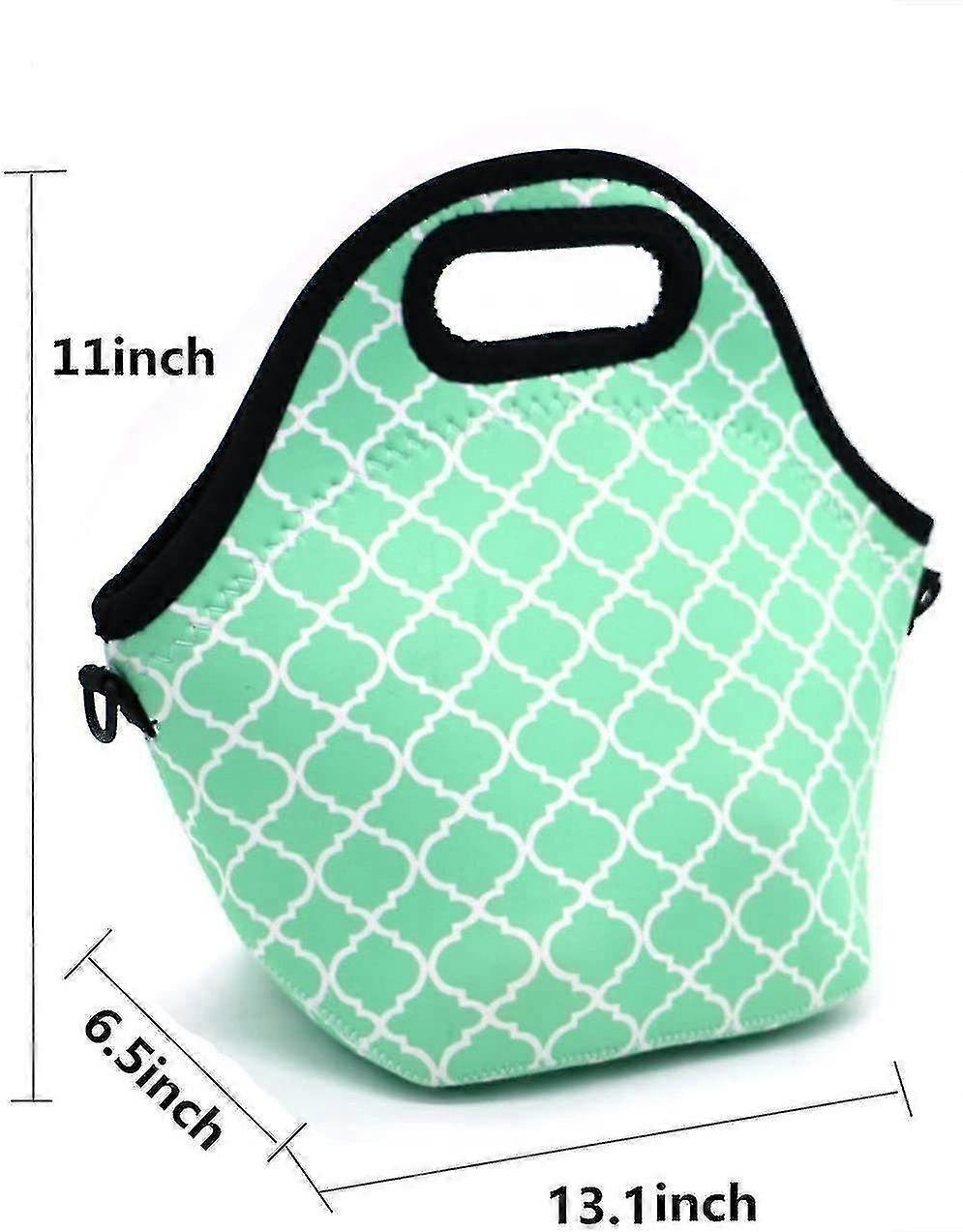 Foldable Neoprene Cooler Lunch Bag with Detachable Adjustable Shoulder Strap - Insulated & Versatile Design for Meals on the Go