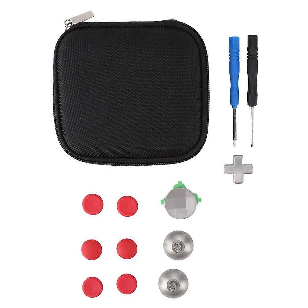 13PCS Handle Button Replacement Kit for XBOX ONE ELITE, PS4 and Switch Controller (Red)