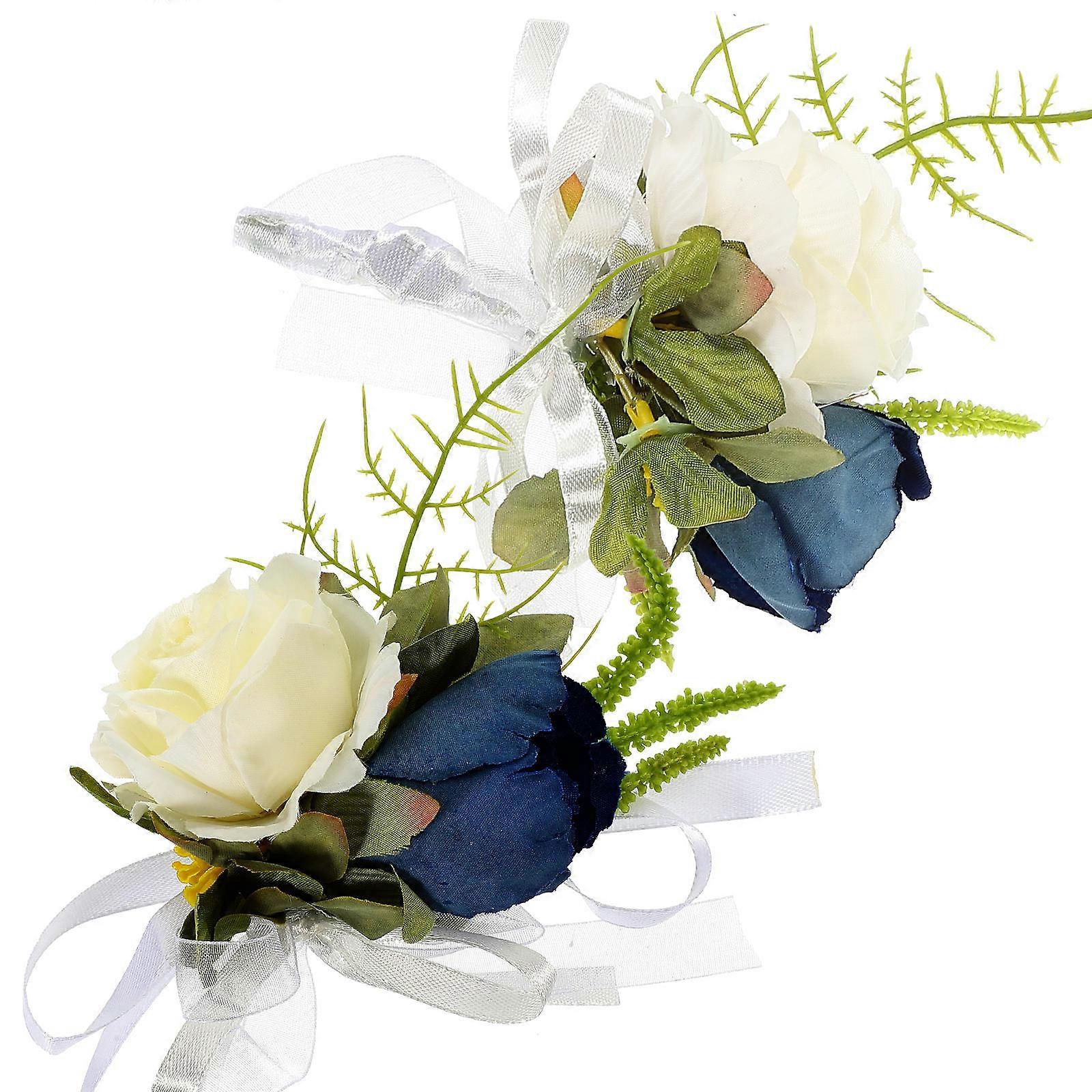 סט אביזרי נשף פרח דקורטיבי לפרק כף היד בסגנון כפרי נשים מתנה 1 סט