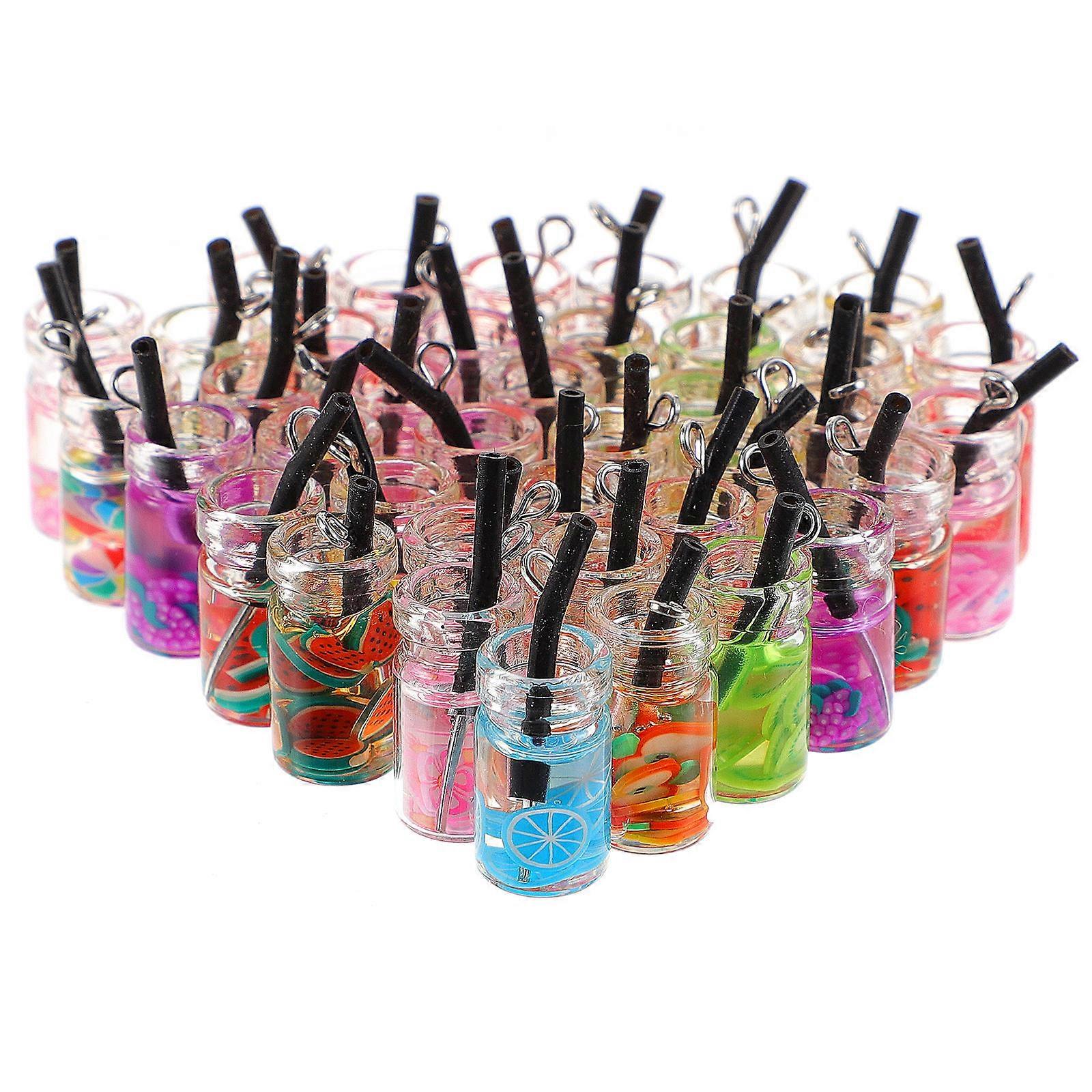 Teacup Pendant Charms 40Pcs Creative Glass Drinks Cups Designed For Jewelry Makers And DIY Enthusiasts