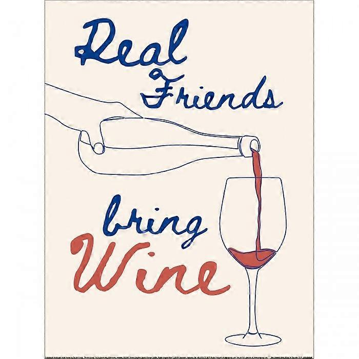 Ohkimiko Real Friends Bring Wine Paper Print