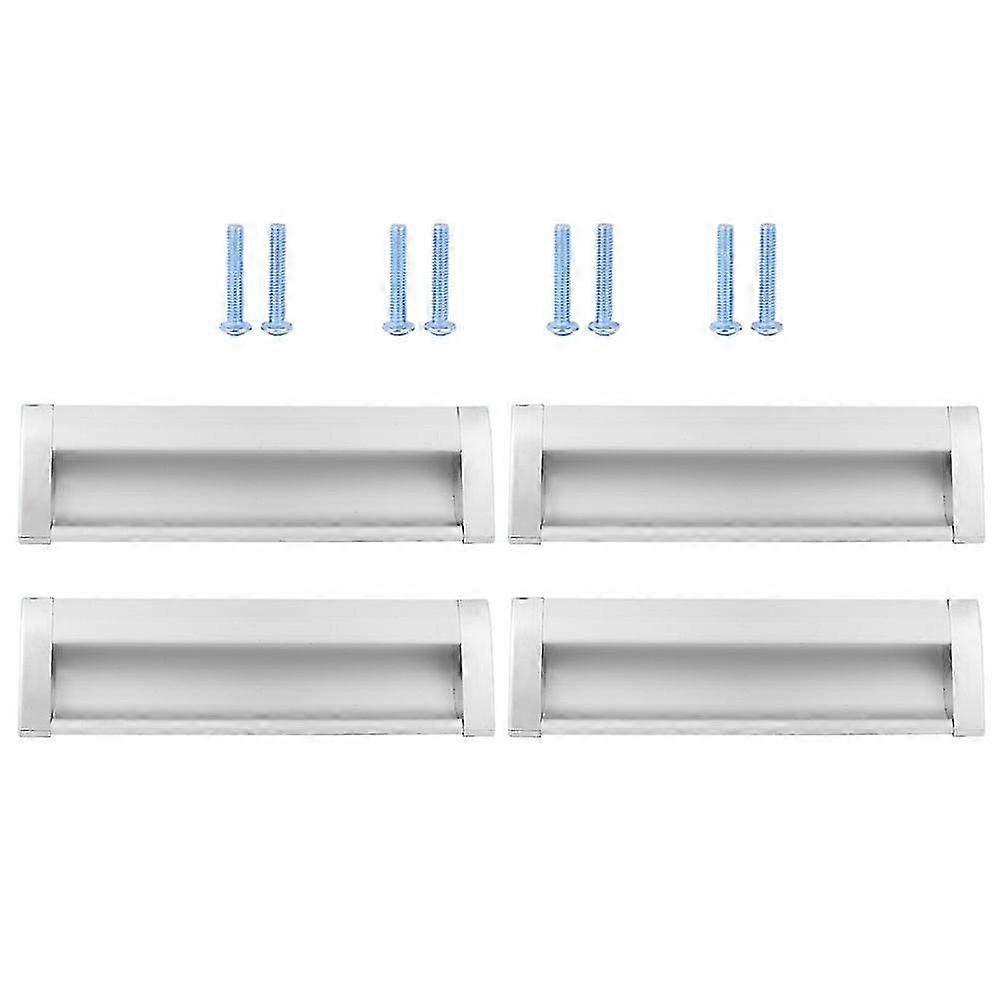 4-Piece Set of Concealed Drawer Handles for Wardrobe & Door - Elegant Hardware Accessories for Home Organizing