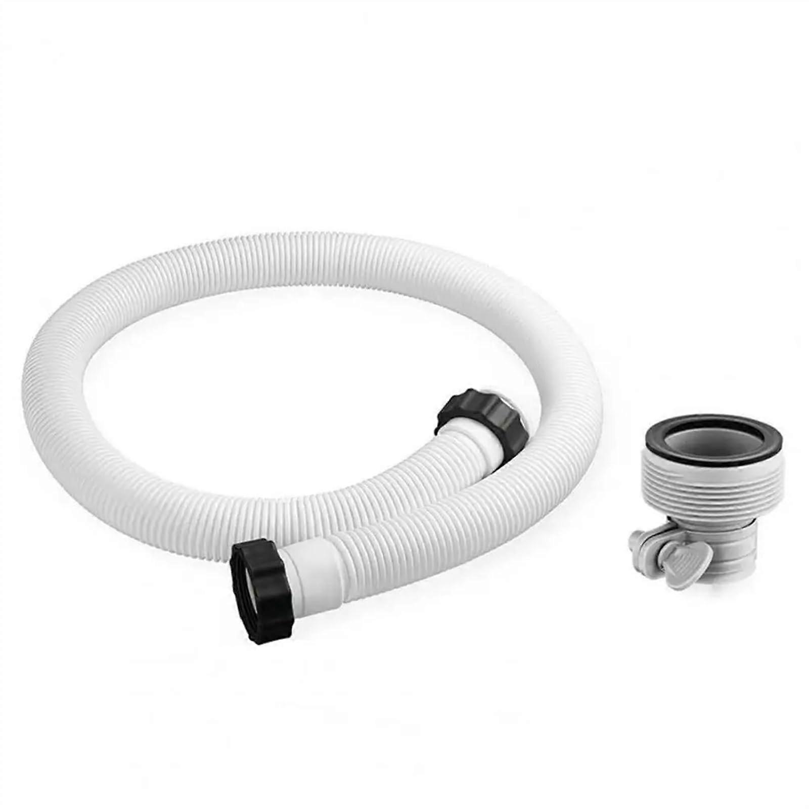 Pool Maintenance Kit Extendable Pool Hose with Corrugated Structure and Clamps, EasytoInstall Replacement Hose for Pool Filter Pumps (B)